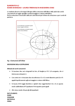 ELABORATO 1 DISEGNO - Disegno - Studocu