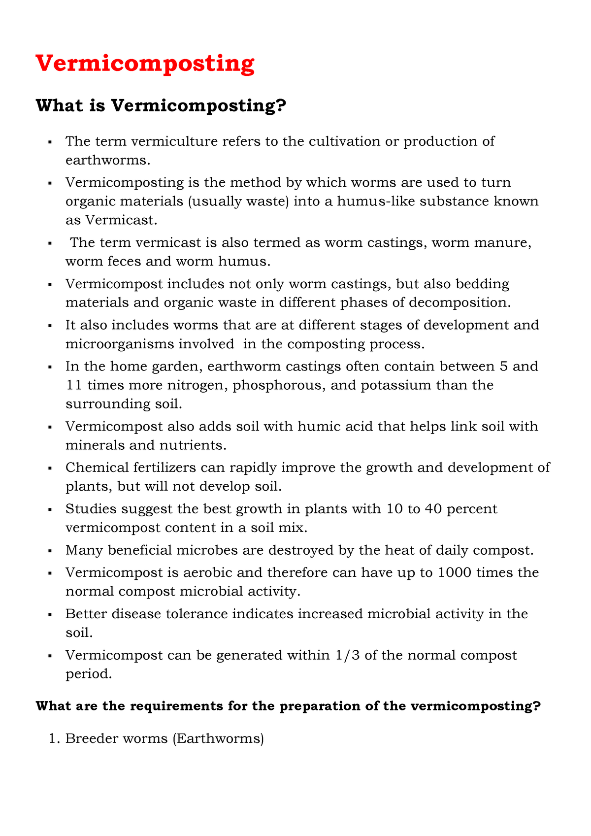 Vermicomposting - Vermicomposting What Is Vermicomposting? The Term ...