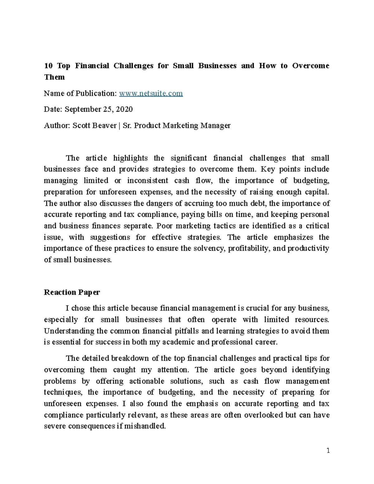 10 Top Financial Challenges for Small Businesses and How to Overcome ...