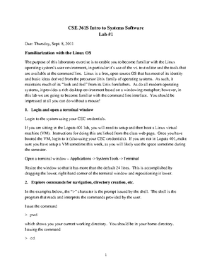 Cse361s 2011 2012 Assignment 3 Cse 361s Intro To Systems Software Assignment 3 Due Thursday Cse361s 2011 2012 Assignment 3 Cse 361s Intro To Systems Software Assignment 3 Due Thursday