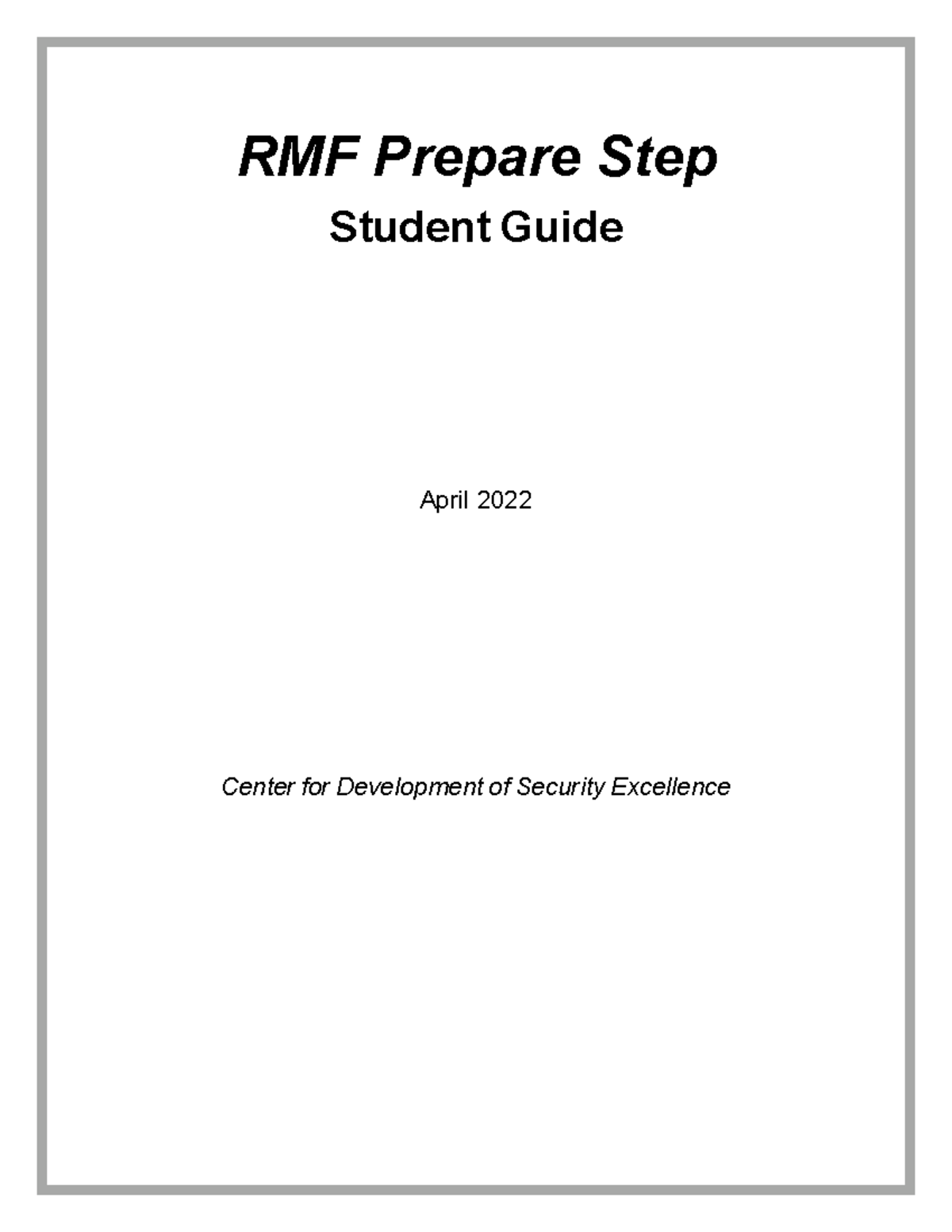 RMF Prepare Tasks - Risk Management Framework - RMF Prepare Step ...