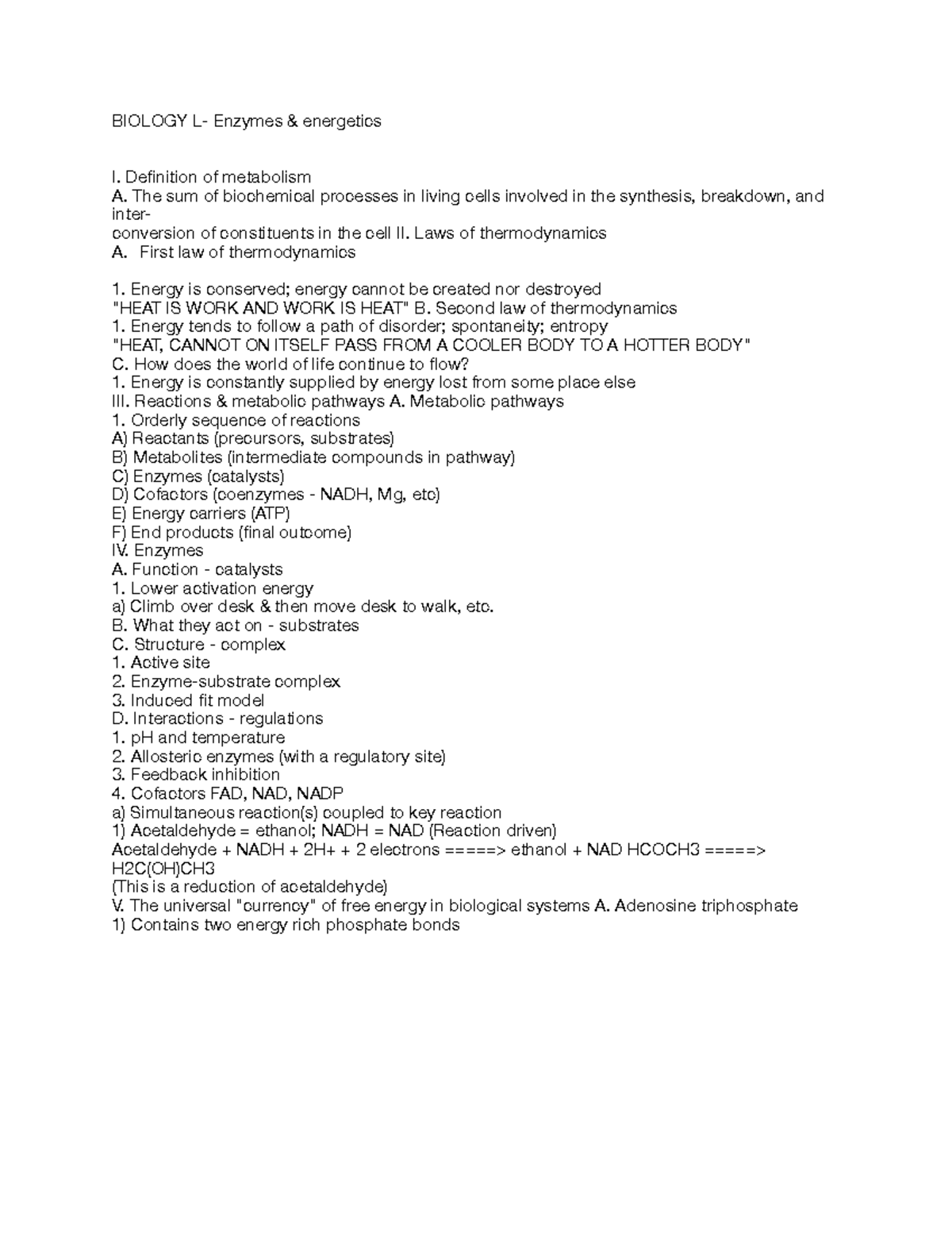 bio-1-notes-biology-l-enzymes-energetics-i-definition-of