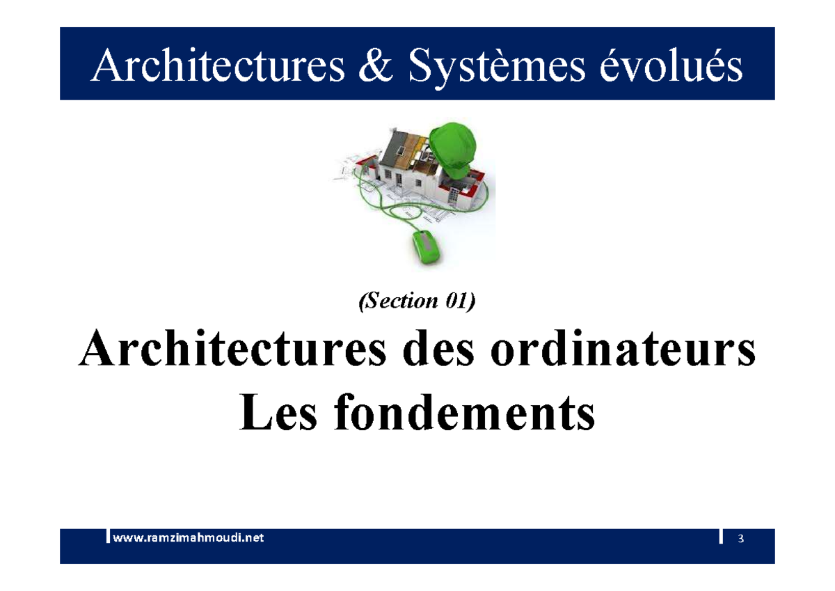 Architecture évoluée - Section 01 - Architectures & Systèmes évolués