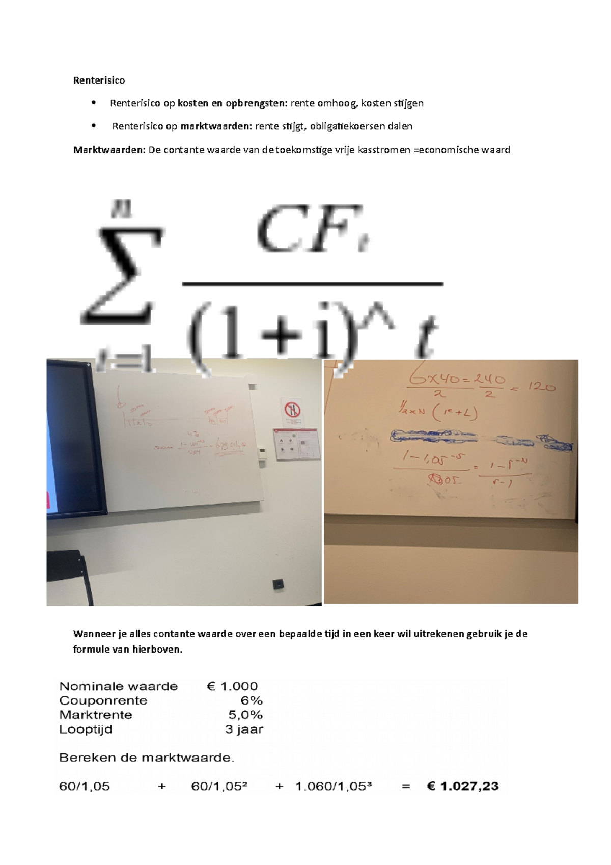Week 3 Rente Risico - College Aantekeningen - Renterisico Renterisico ...