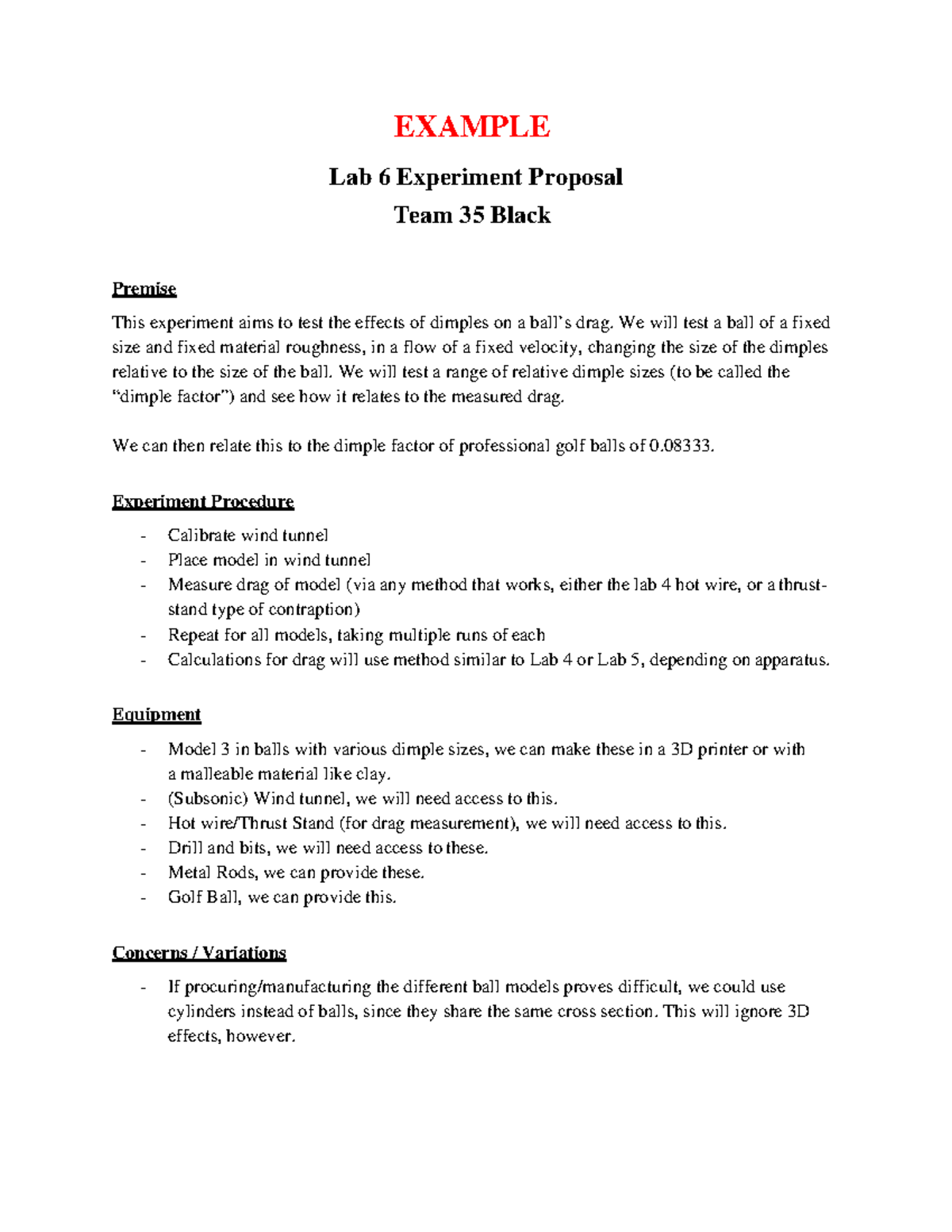 science experiment project proposal assignment