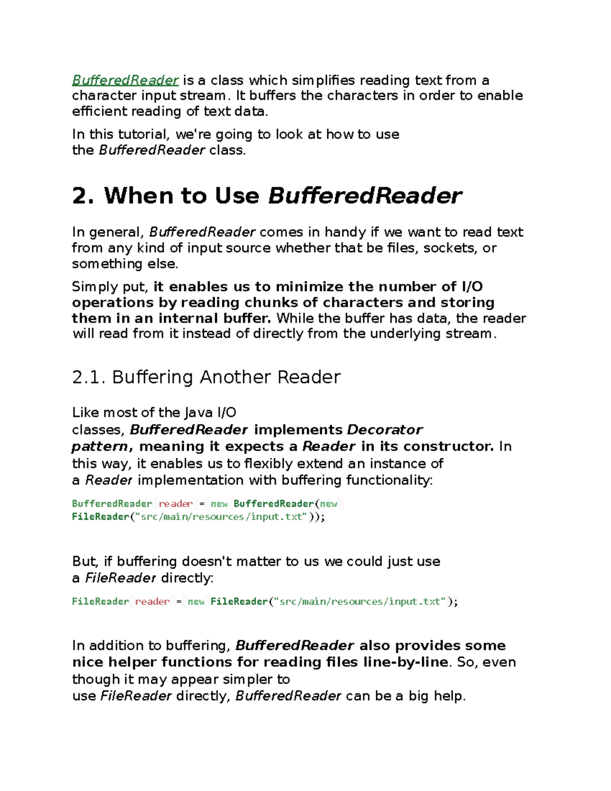 Bufferedreader Class Explain | Difference between buffered reader and ...