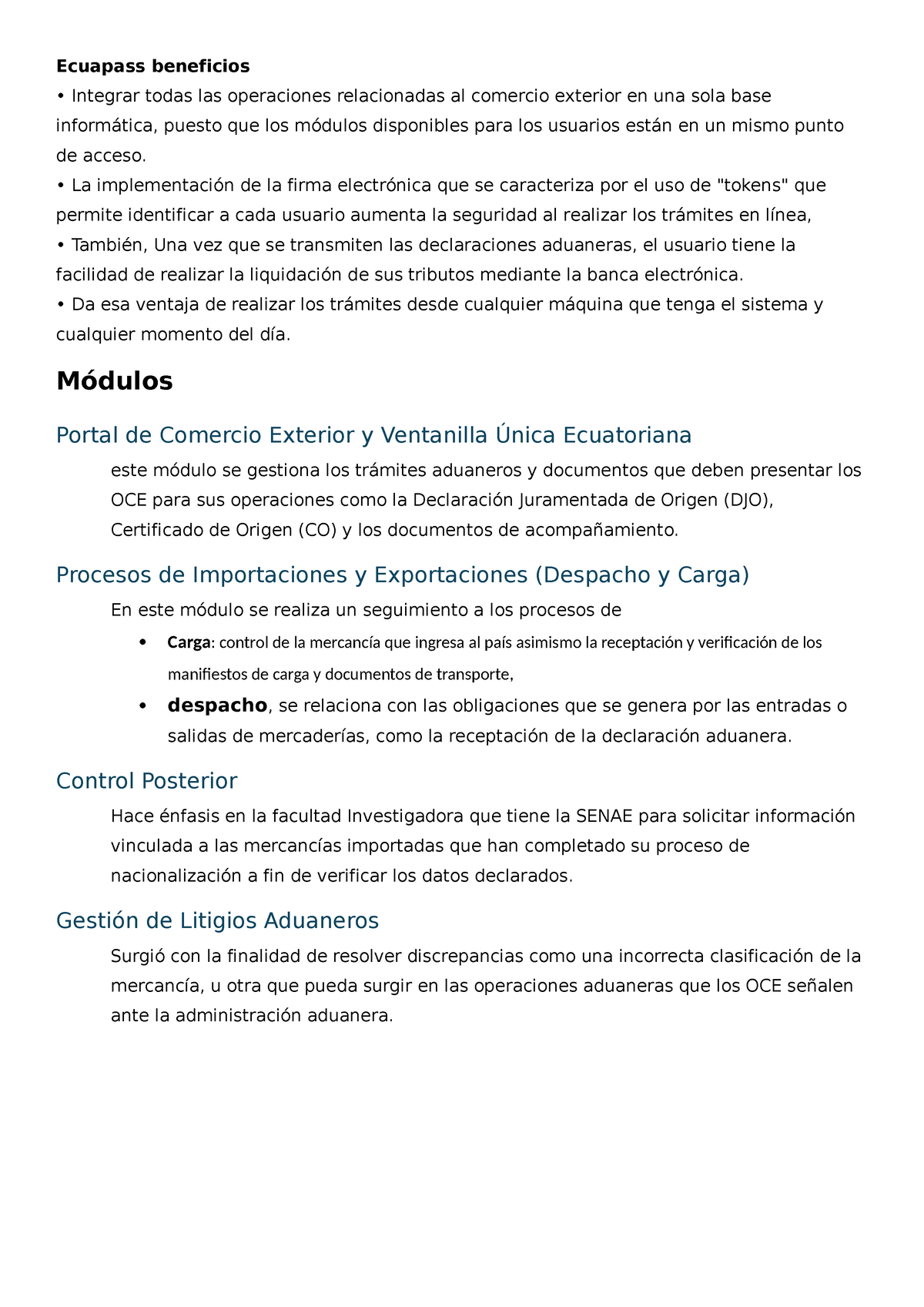 Beneficios - Ecuapass Beneficios • Integrar Todas Las Operaciones ...