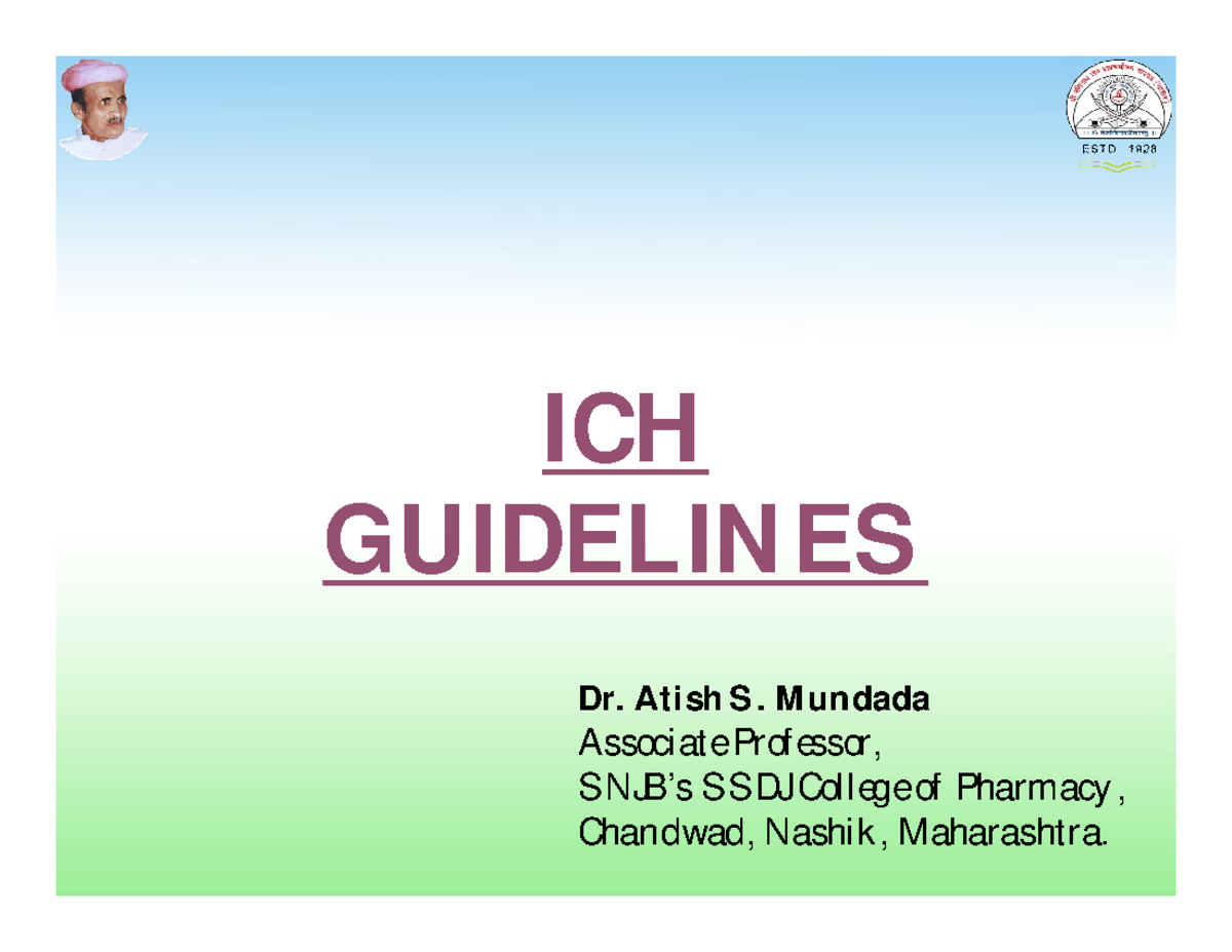 ICH, DMF, CTD Students doing their M. Pharm with drug regulatory