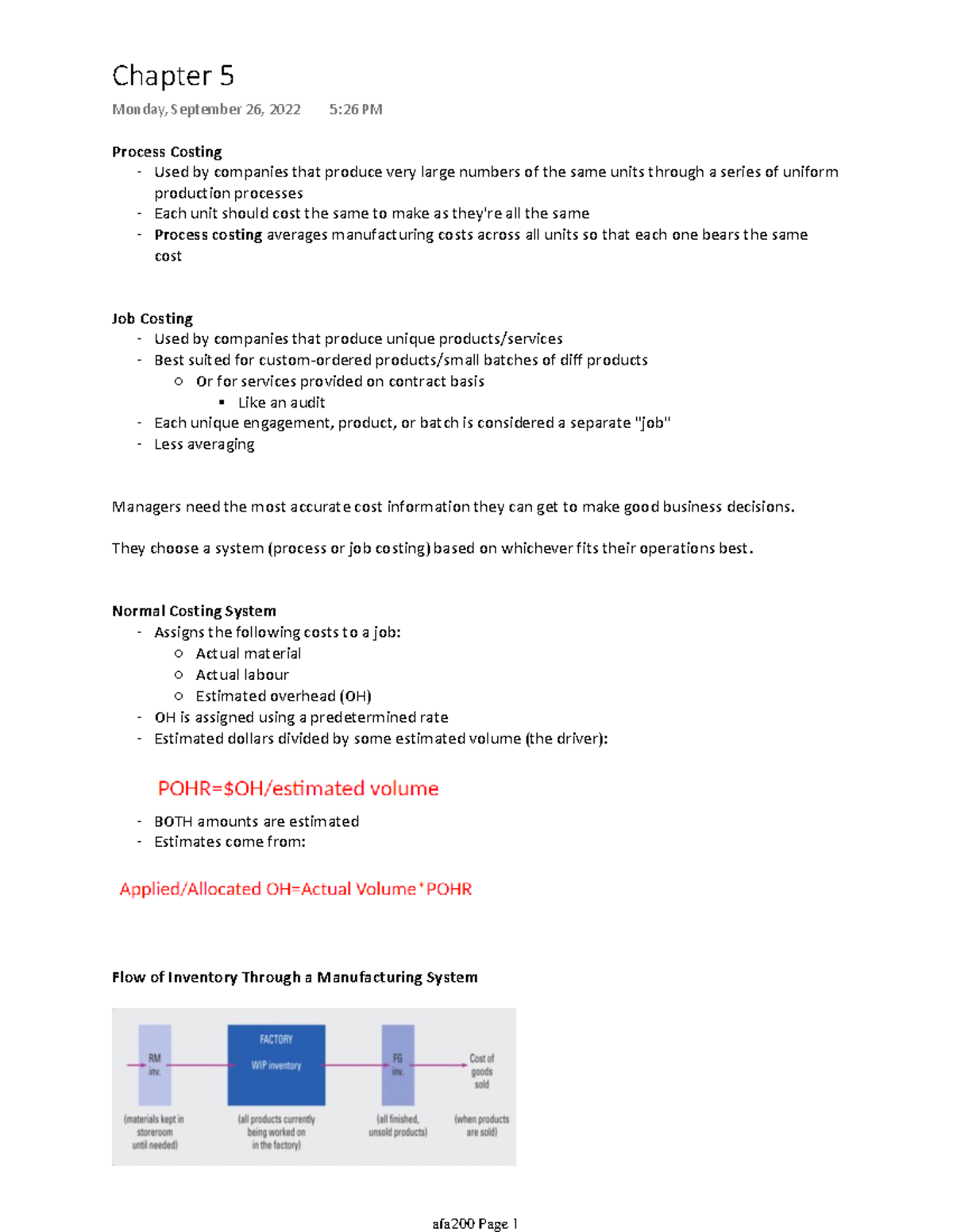 Chapter 5 - Process Costing Used by companies that produce very large ...