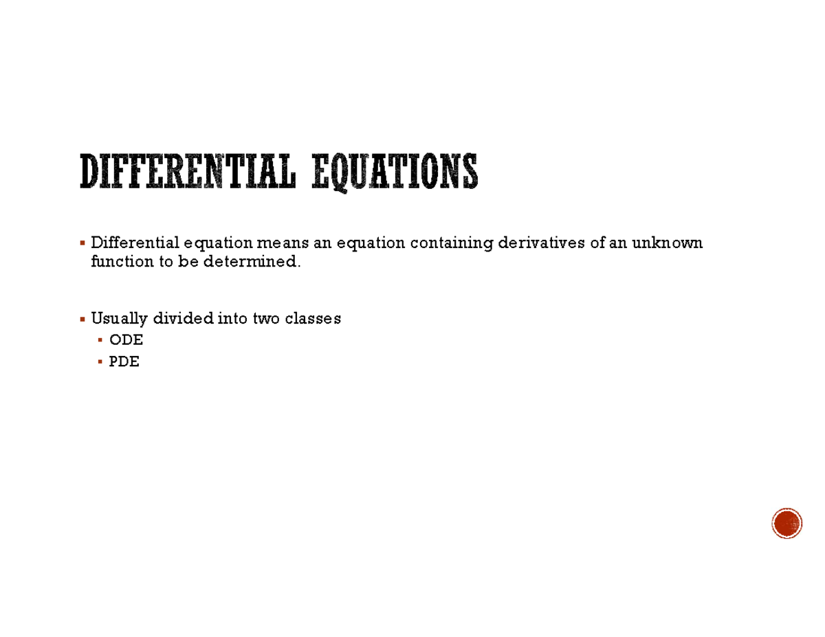 Lec 4and5 12102020 - chemical engineering mathematic unsteady state ...