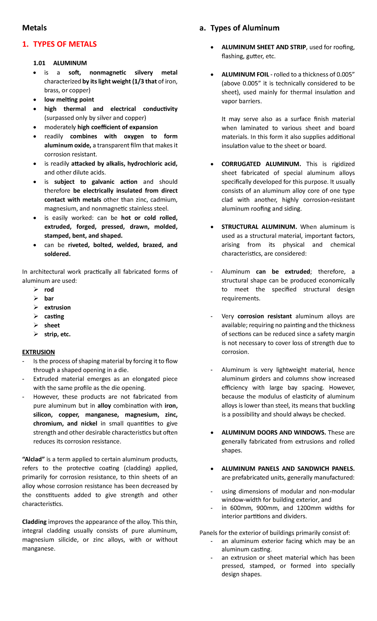 cmt-notes-exam-2022-2023-metals-1-types-of-metals-1-aluminum-is-a