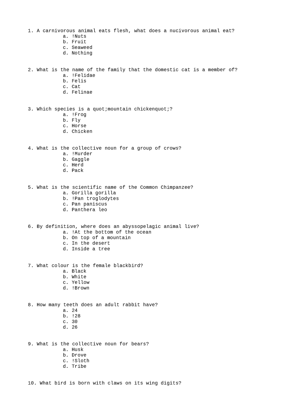 EDU308 Lecture Notes 2 - Financial data - A carnivorous animal eats