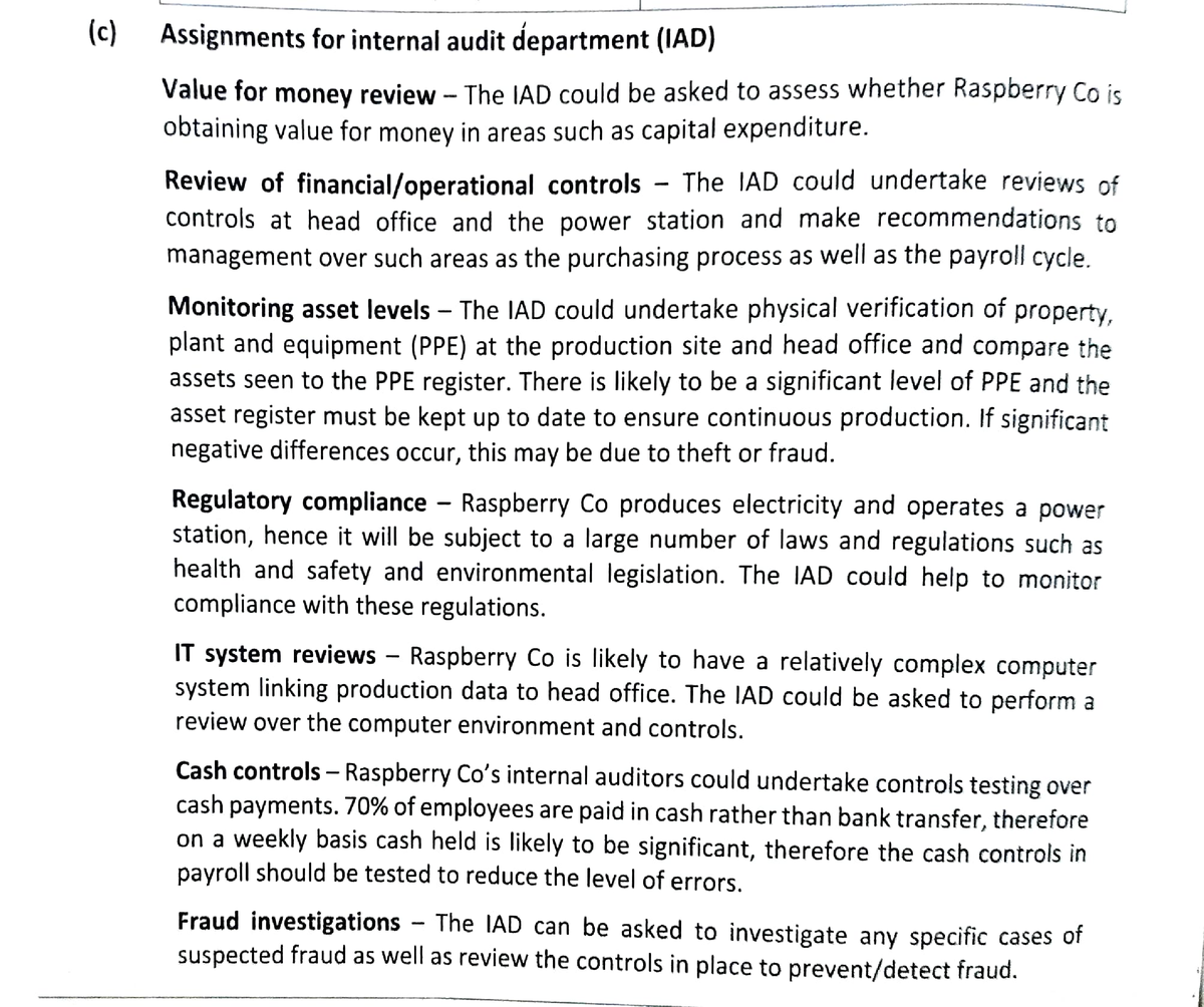 audit assignments