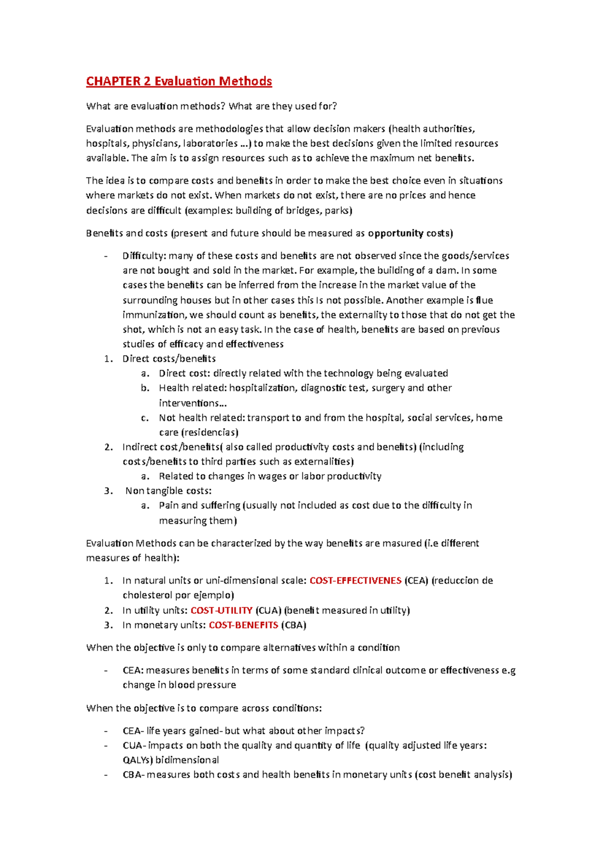 Chapter 2 Evaluation Methods - CHAPTER 2 Evaluation Methods What are ...