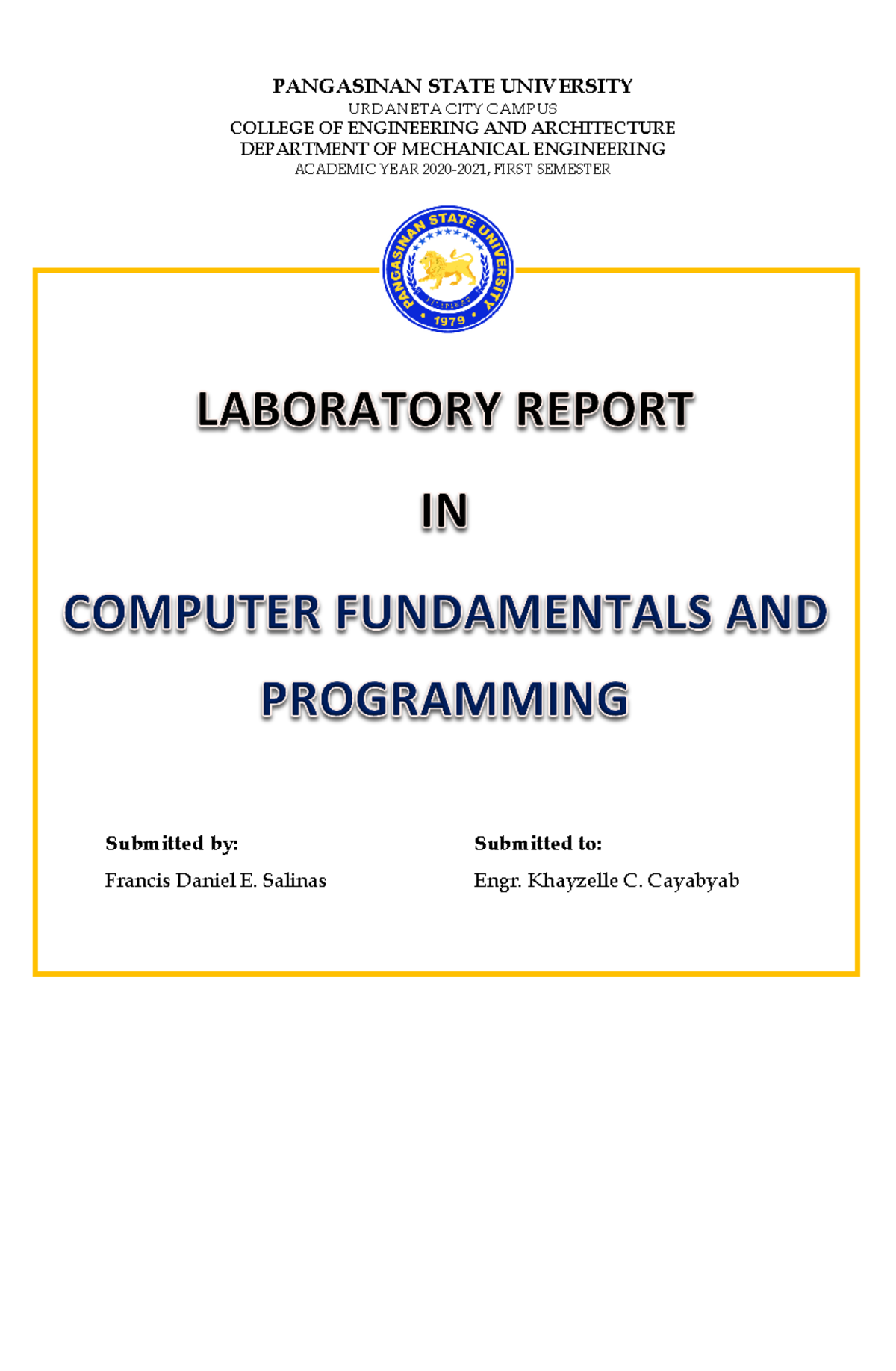 Laboratory- Report 02 - Assignment - Computer Fundamentals and ...