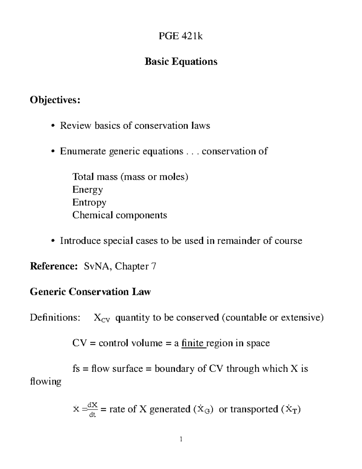 Basic Equations Lecture Notes Notes Summary Studocu