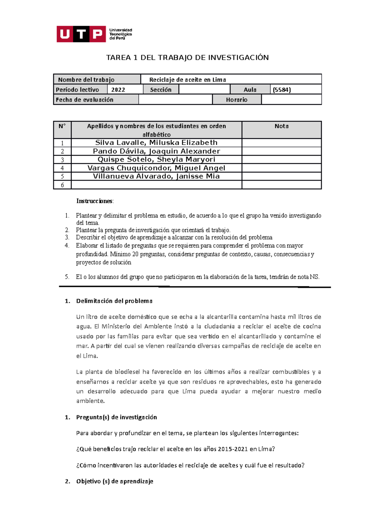 Semana 5 - Tarea 1 - Plantilla - Delimitación del tema de investigación ...