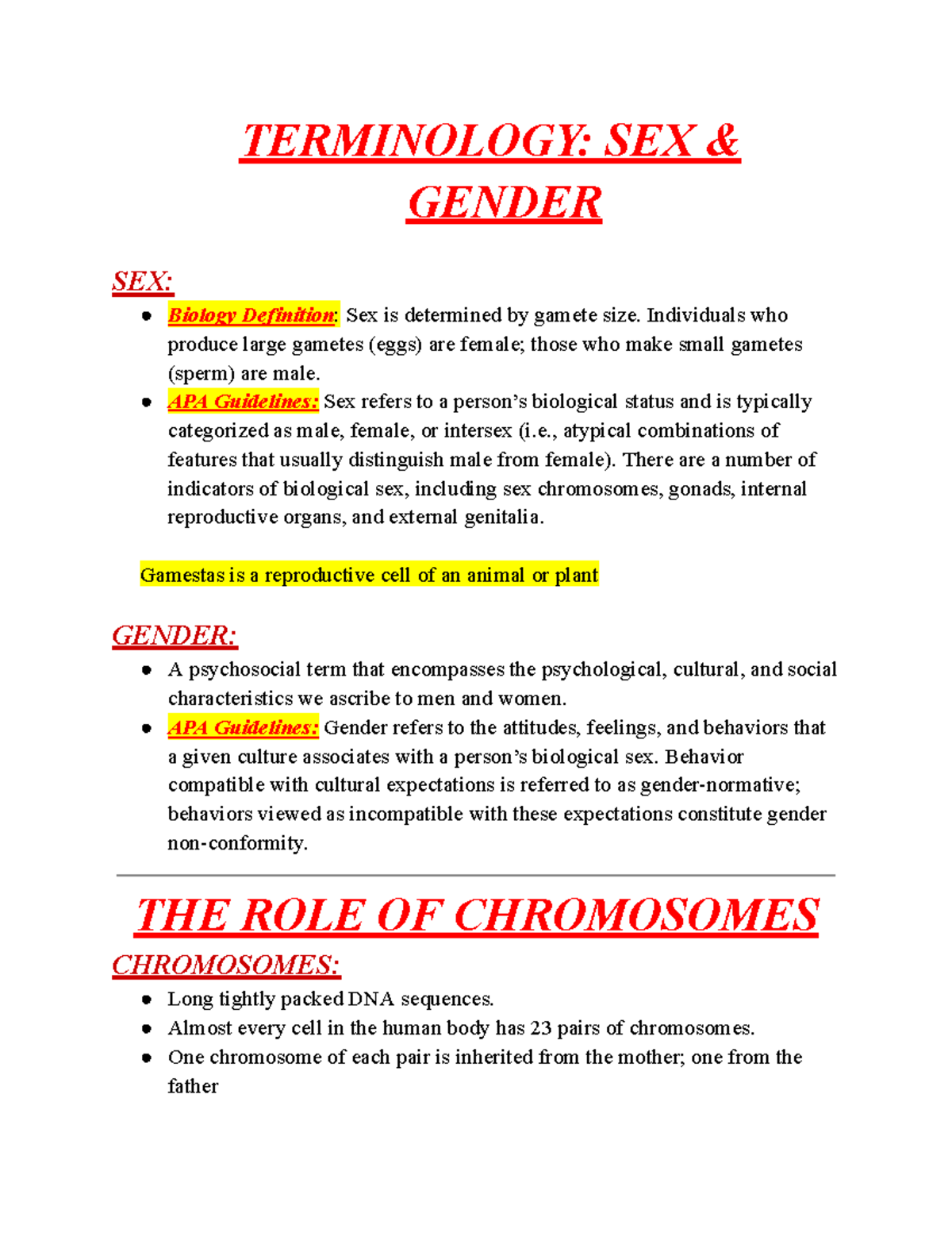 Sexual Differentiation Terminology Sex And Gender Sex Biology