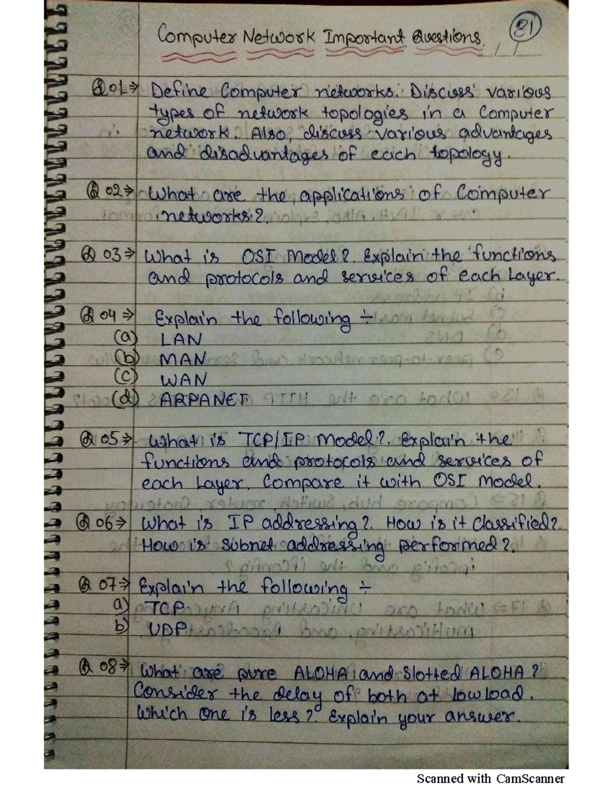 Computer Networks notes for Bsc - Studocu