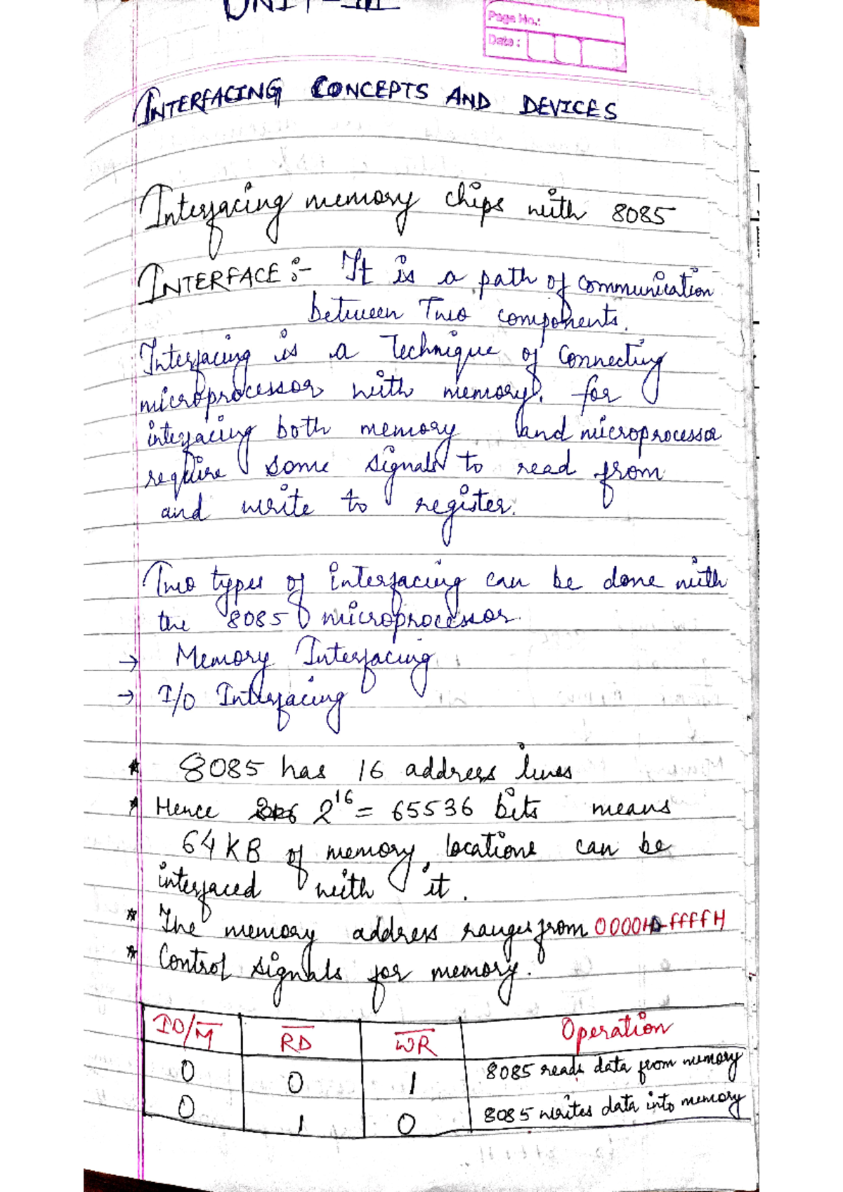 Unit III handwritten - Microprocessors and Microcontrollers - Studocu