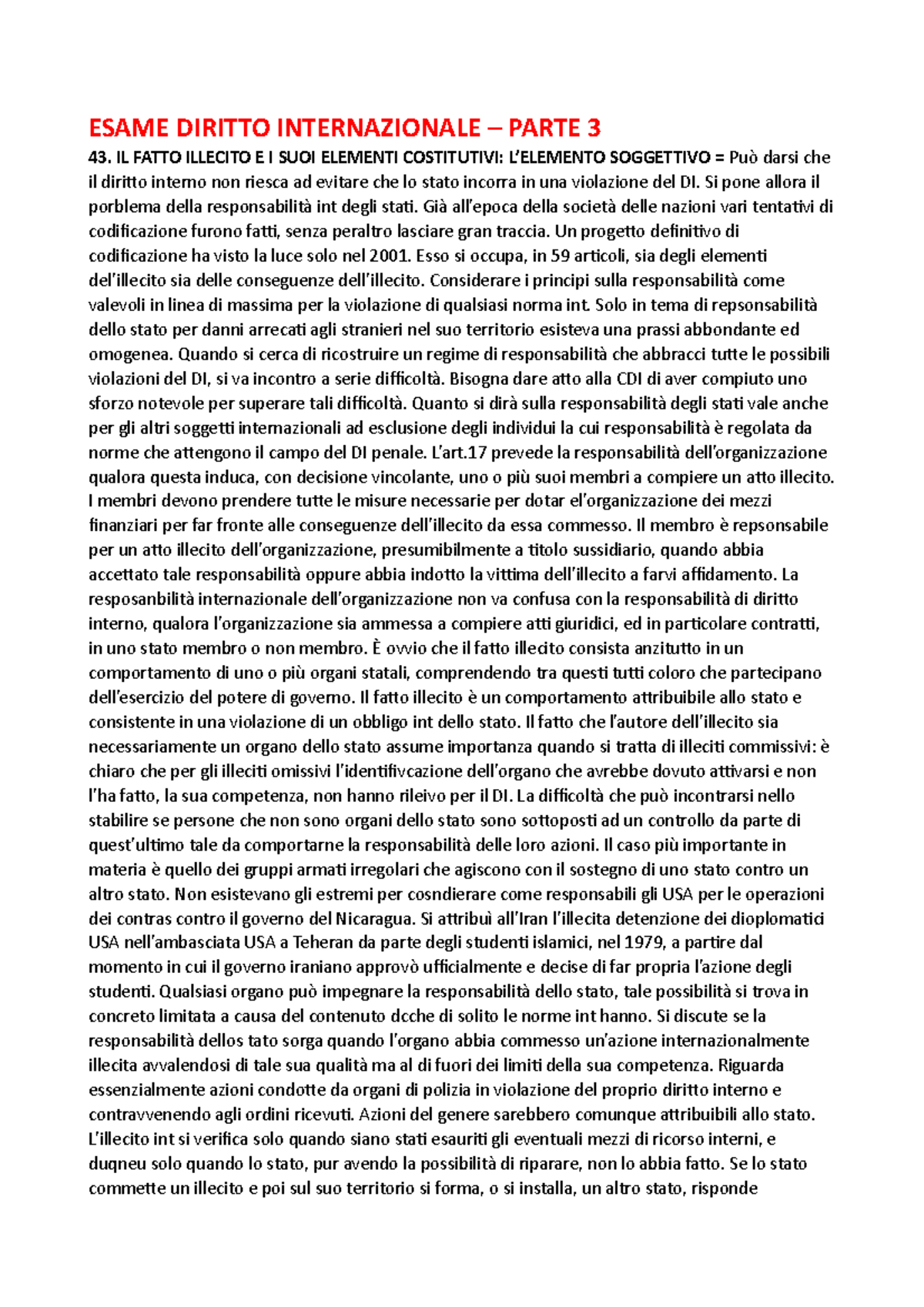 Riassunto "Diritto Internazionale" Di B.Conforti - Parte 2 - ESAME ...