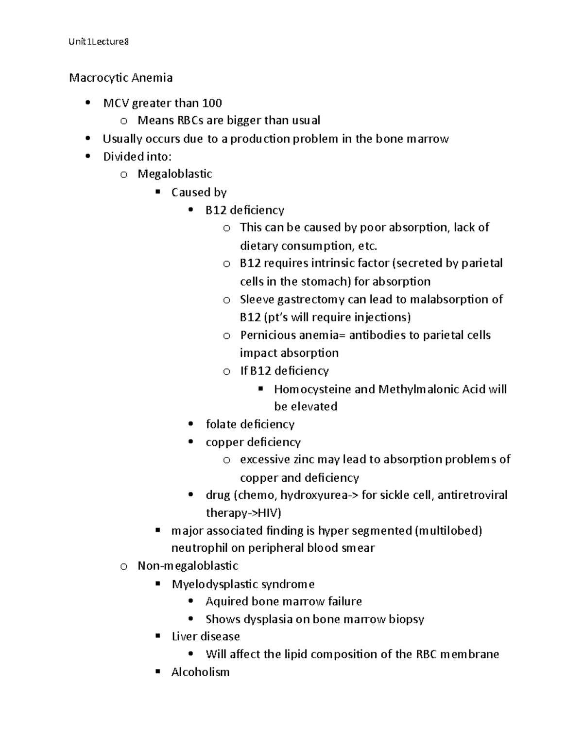 unit1lecture-8macrocytic-anemia-unit1lecture-macrocytic-anemia-mcv