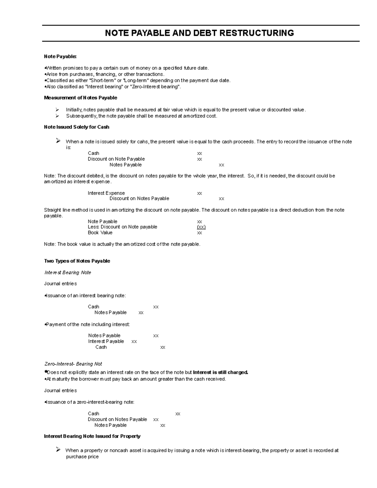 Notes-payable Compress Via Scribd - NOTE PAYABLE AND DEBT RESTRUCTURING ...