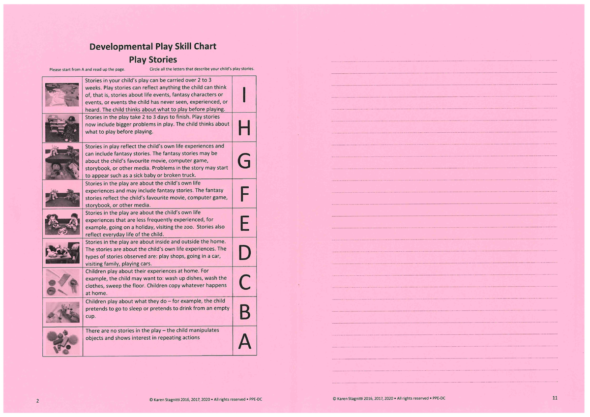 Developmental Checklist Parent Carer Booklet - Developmental Play Skill ...