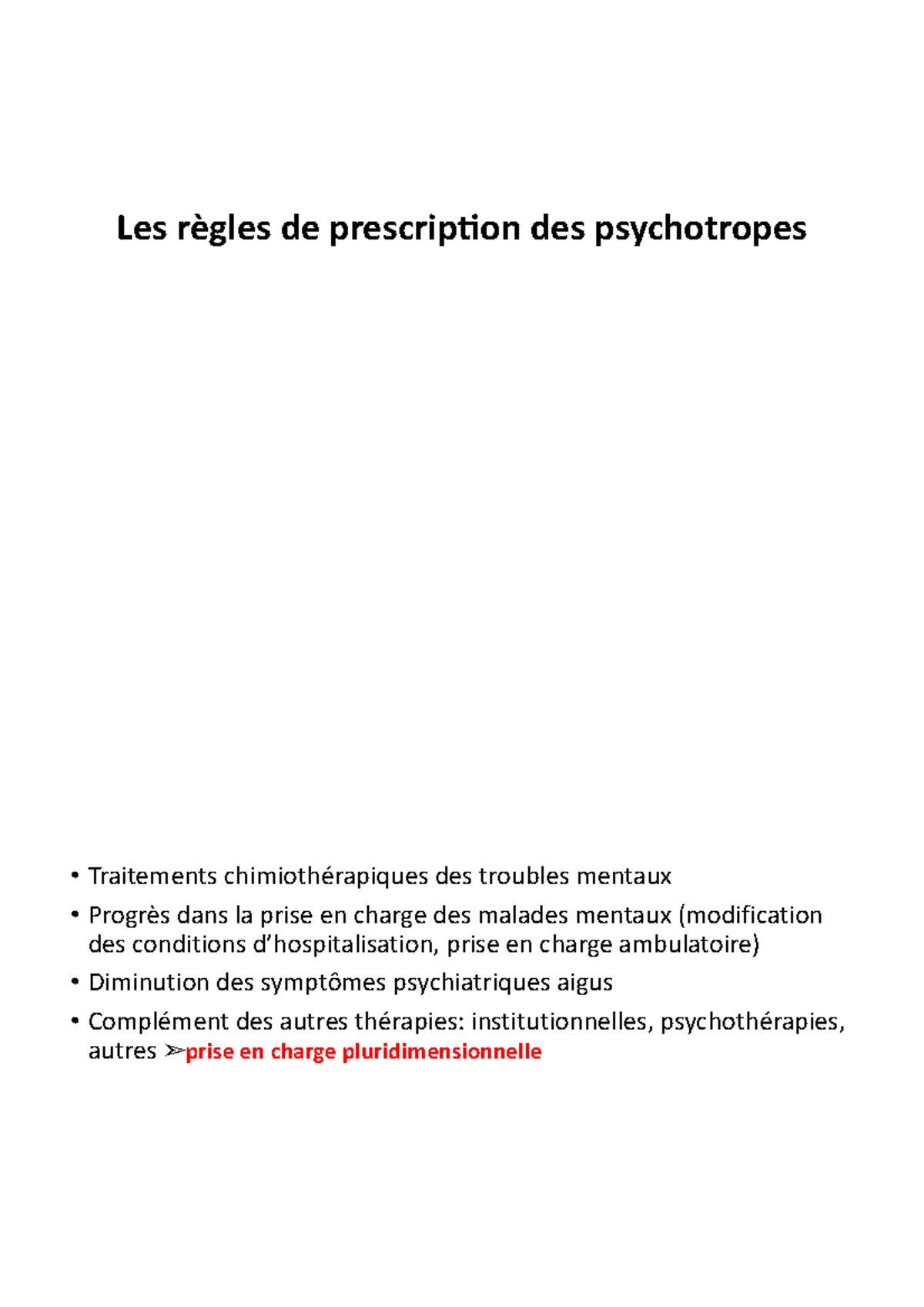 Les règles de prescription des psychotropes - Les règles de prescrip-on ...