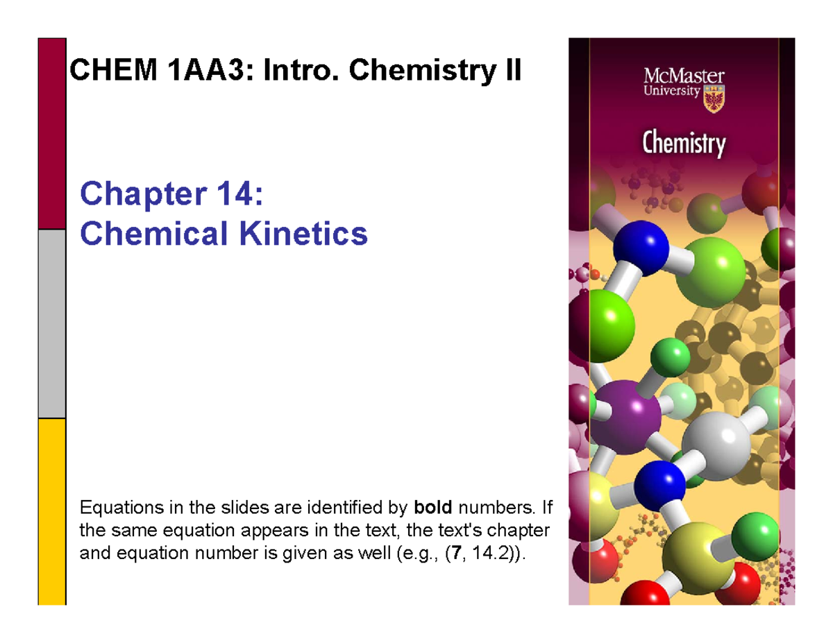 Chemical Equations in Intro. Chemistry II Chapter 14 Studocu