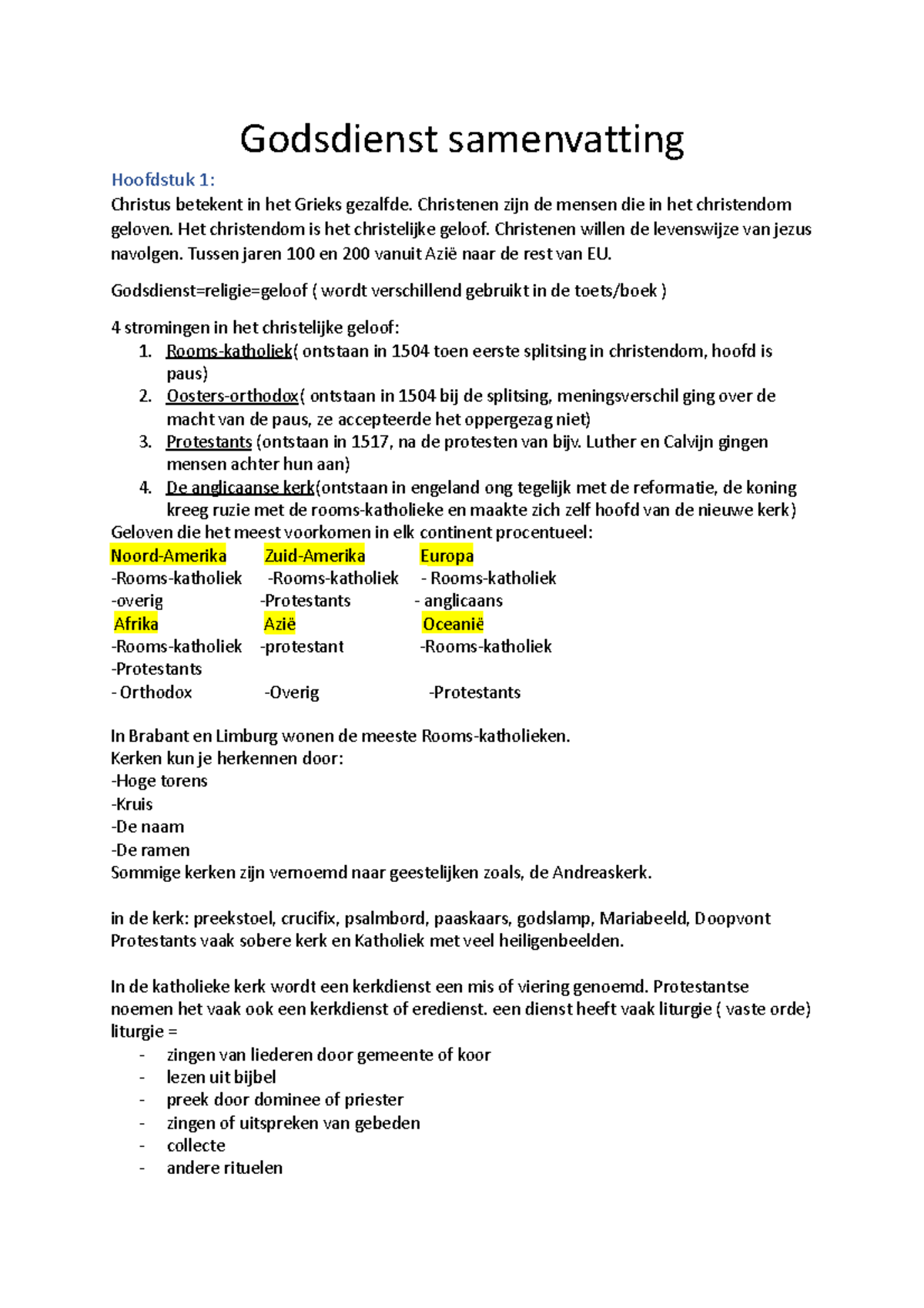 GD samenvatting Godsdienst samenvatting Hoofdstuk 1 Christus betekent in het Grieks gezalfde