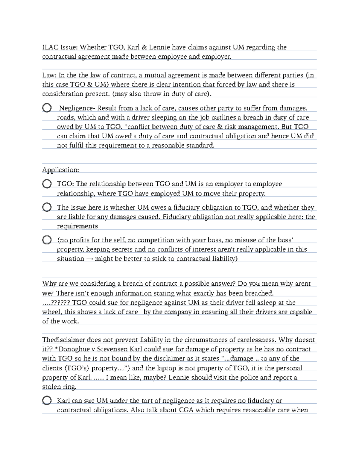 Torts negligence essay image