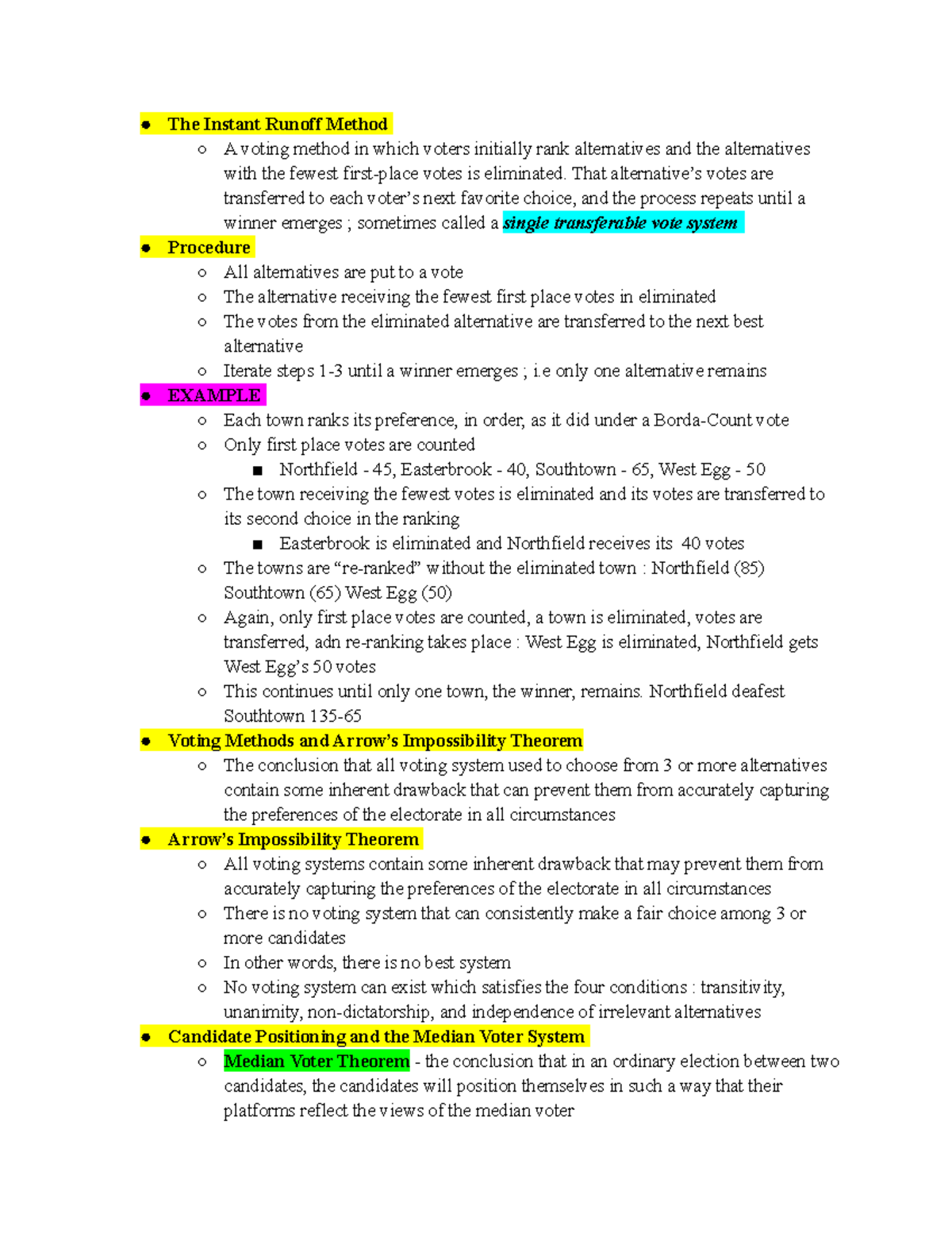 Elections - The Instant Runoff Method A voting method in which voters ...