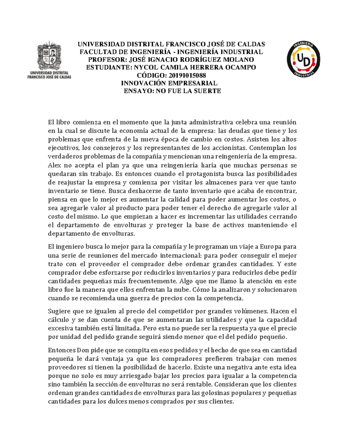 Informe Espero Te Ayude Suerte Informe Semanal N Nombre De La