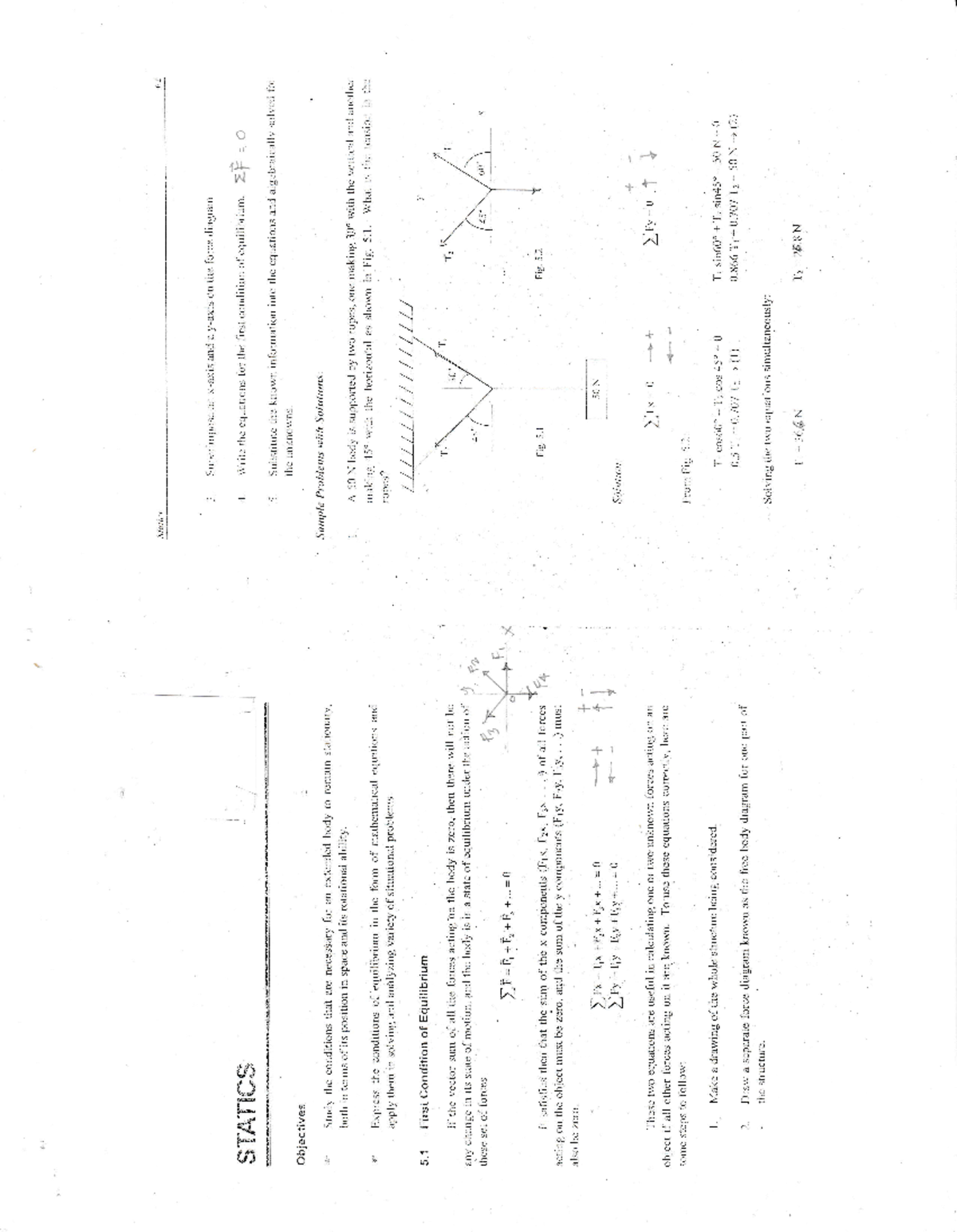 Statics p1 - Physics -a '7- :,2rrc L' ,: N :_ t-a ';e ._ v_. -C 5 3 o ...