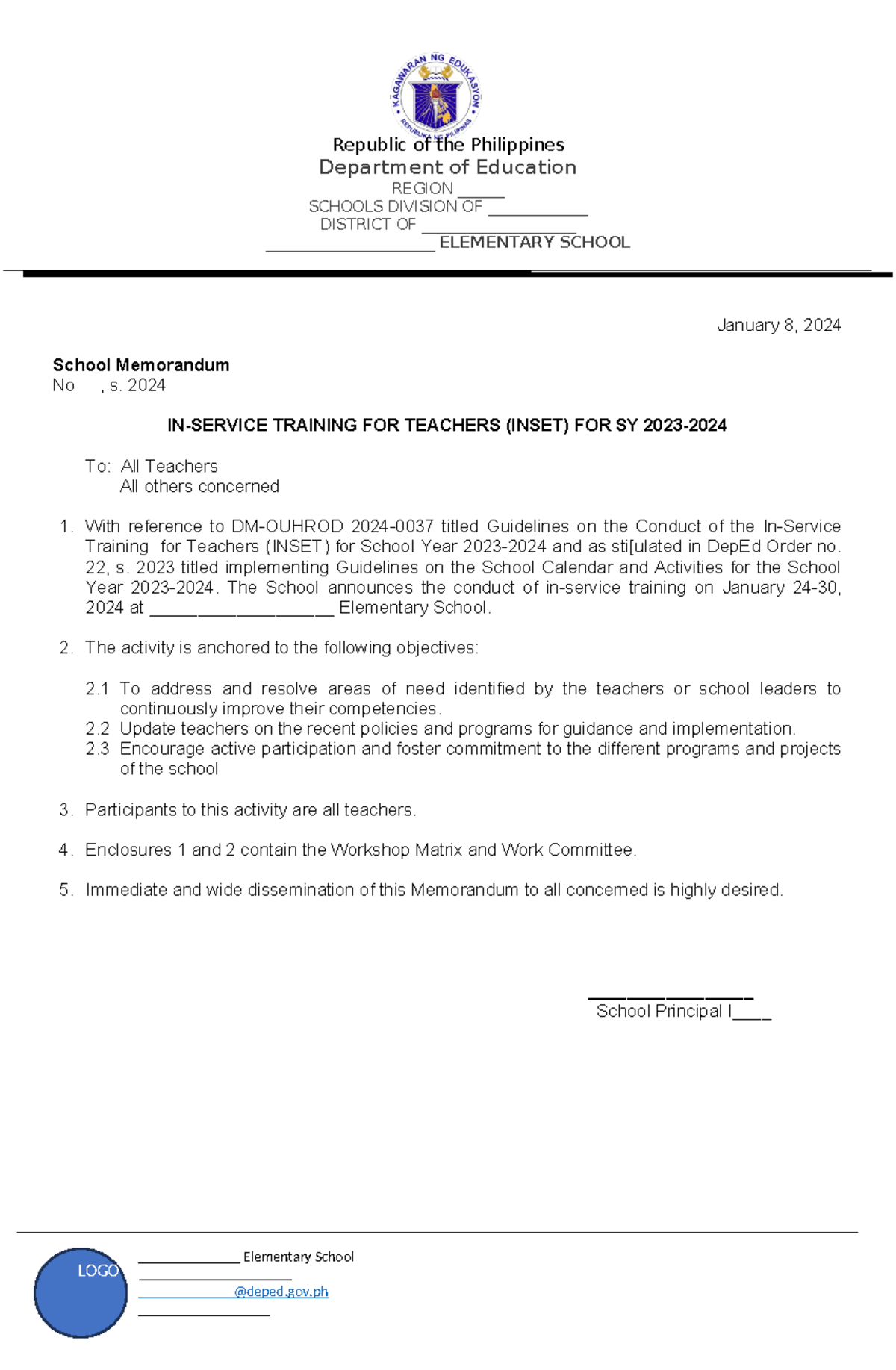 Inset MEMO - These ideas span various teaching methods, materials, and ...