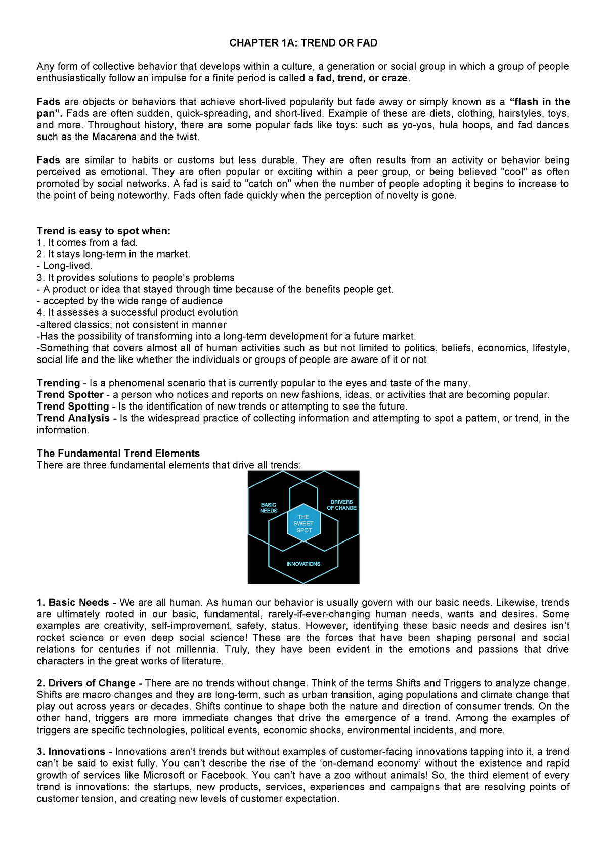 Topic 1 Trends-OR-FAD - trends to - CHAPTER 1A: TREND OR FAD Any form ...