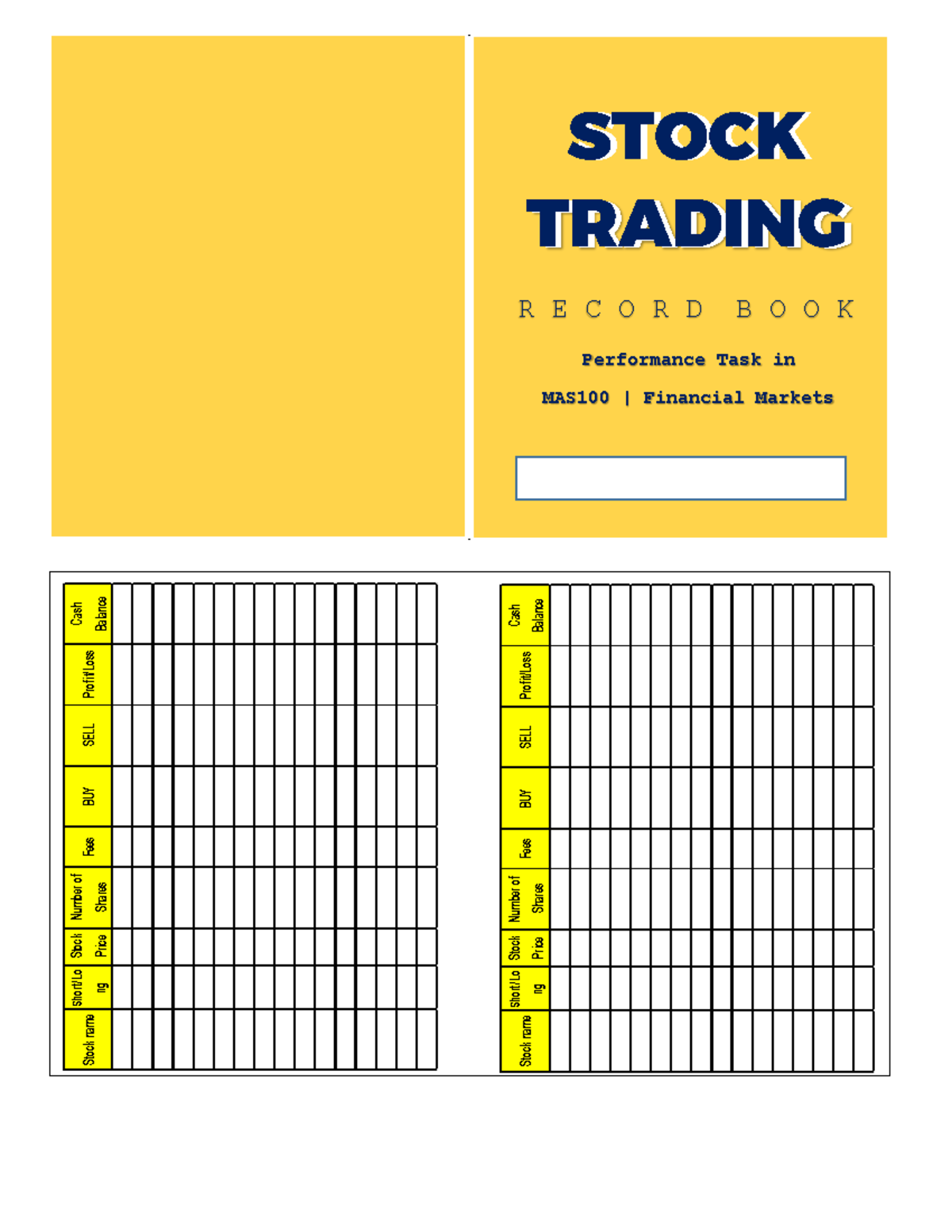 Stock Trading Record Book - BS in Accountancy - R E C O R D B O O K ...