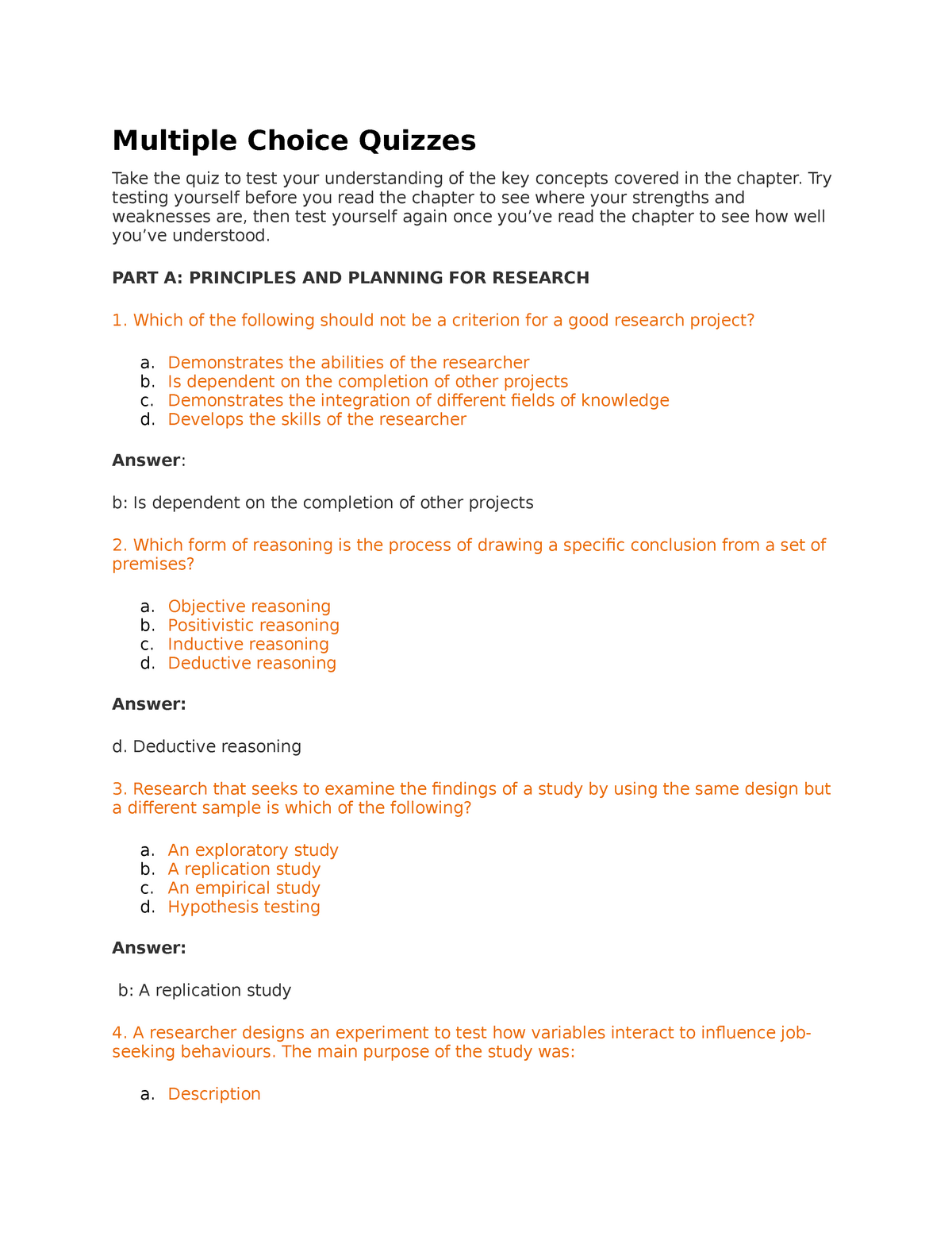 research design multiple choice questions and answers