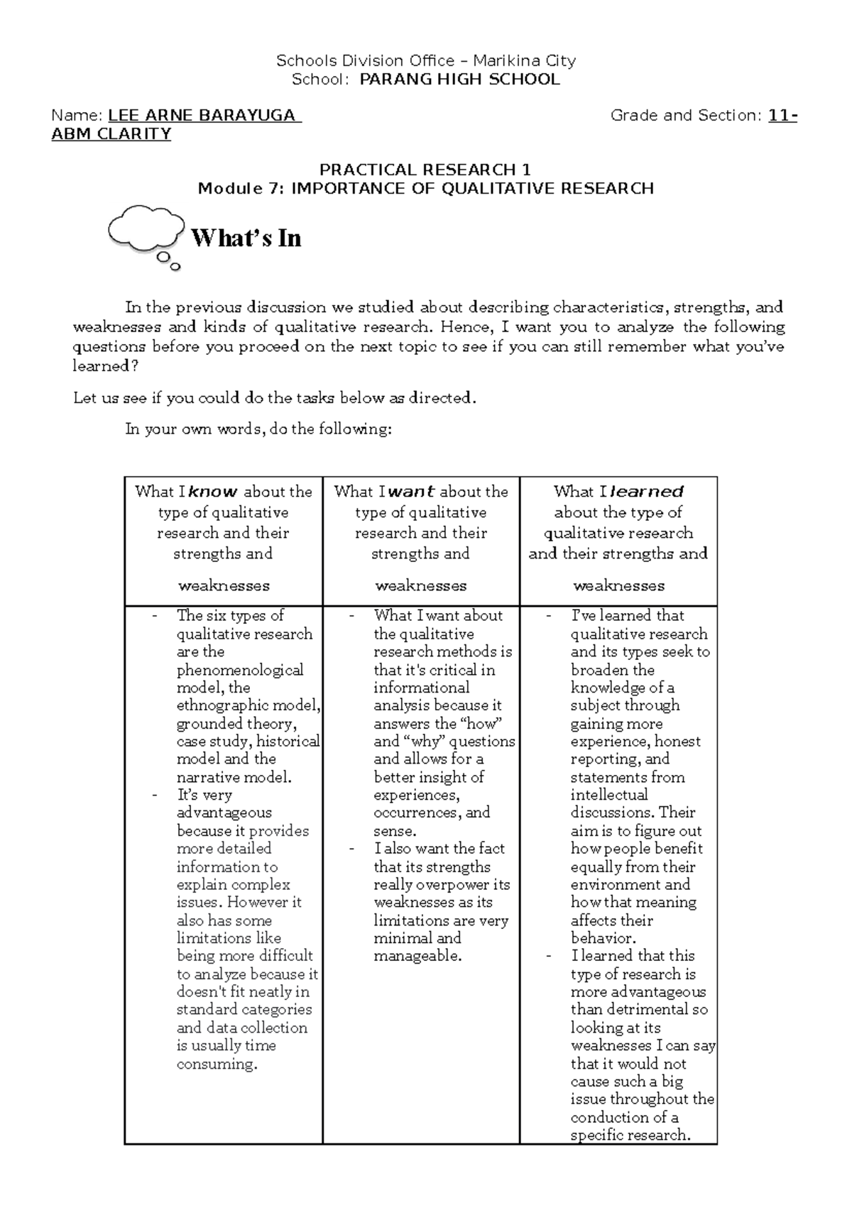 what is the importance of qualitative research in education brainly