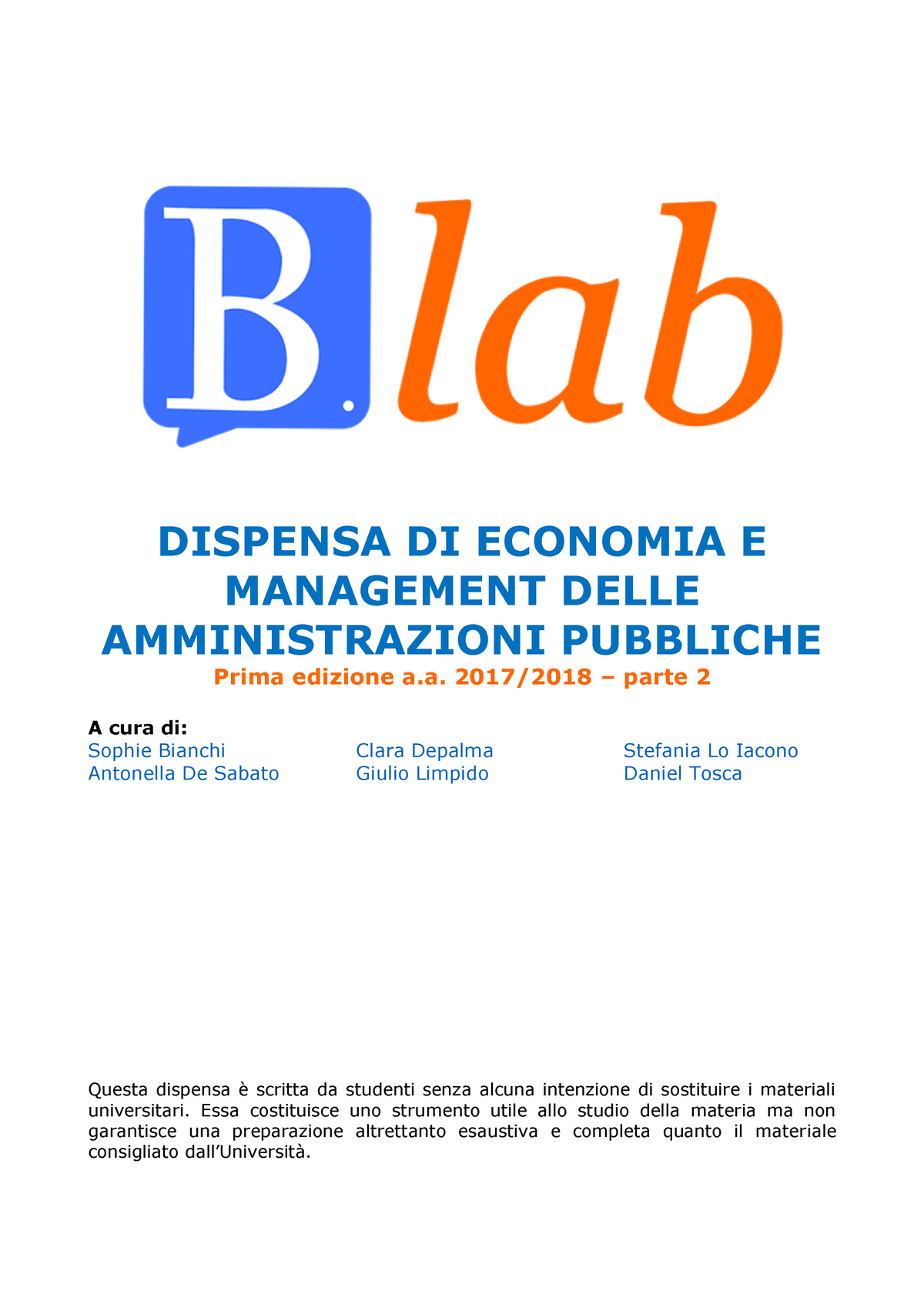 Econ Delle Amm Pubbliche - DISPENSA DI ECONOMIA E MANAGEMENT DELLE ...