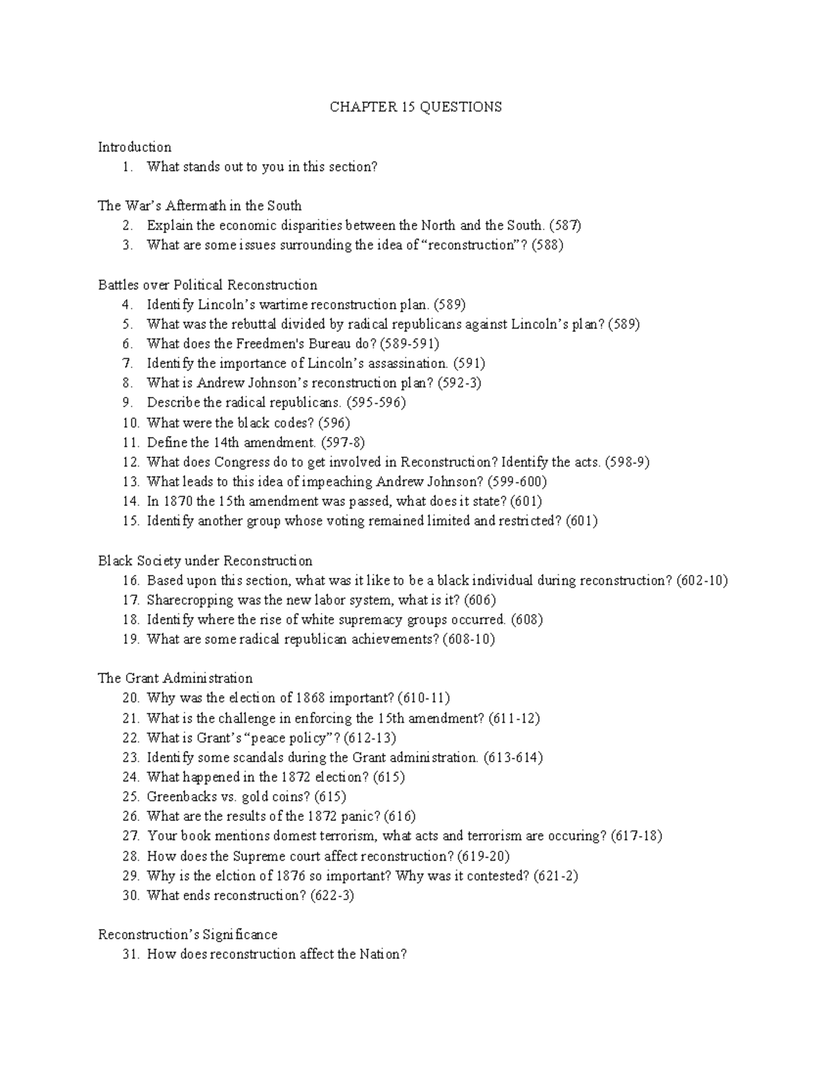 Chapter+15+ Questions - CHAPTER 15 QUESTIONS Introduction 1. What ...
