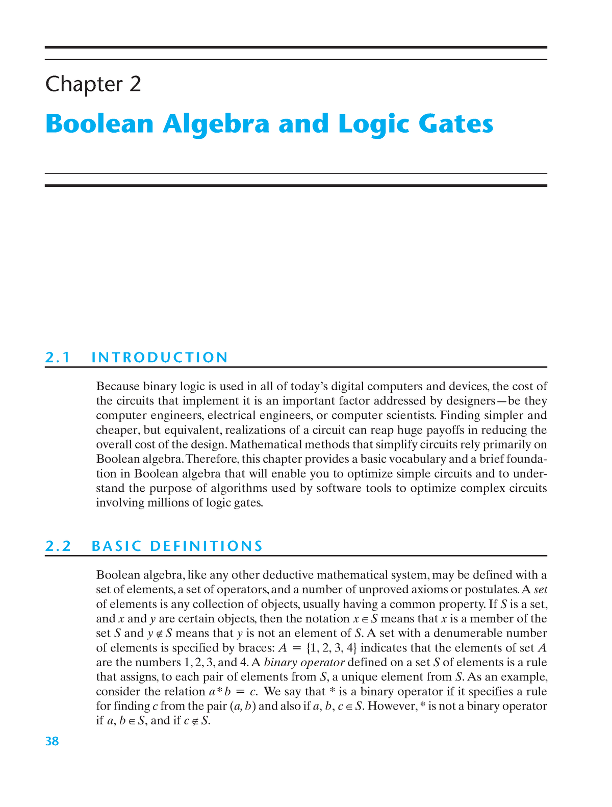 Boolean Algebra And Logic Gates - 1 I N T R O D U C T I O N Because ...