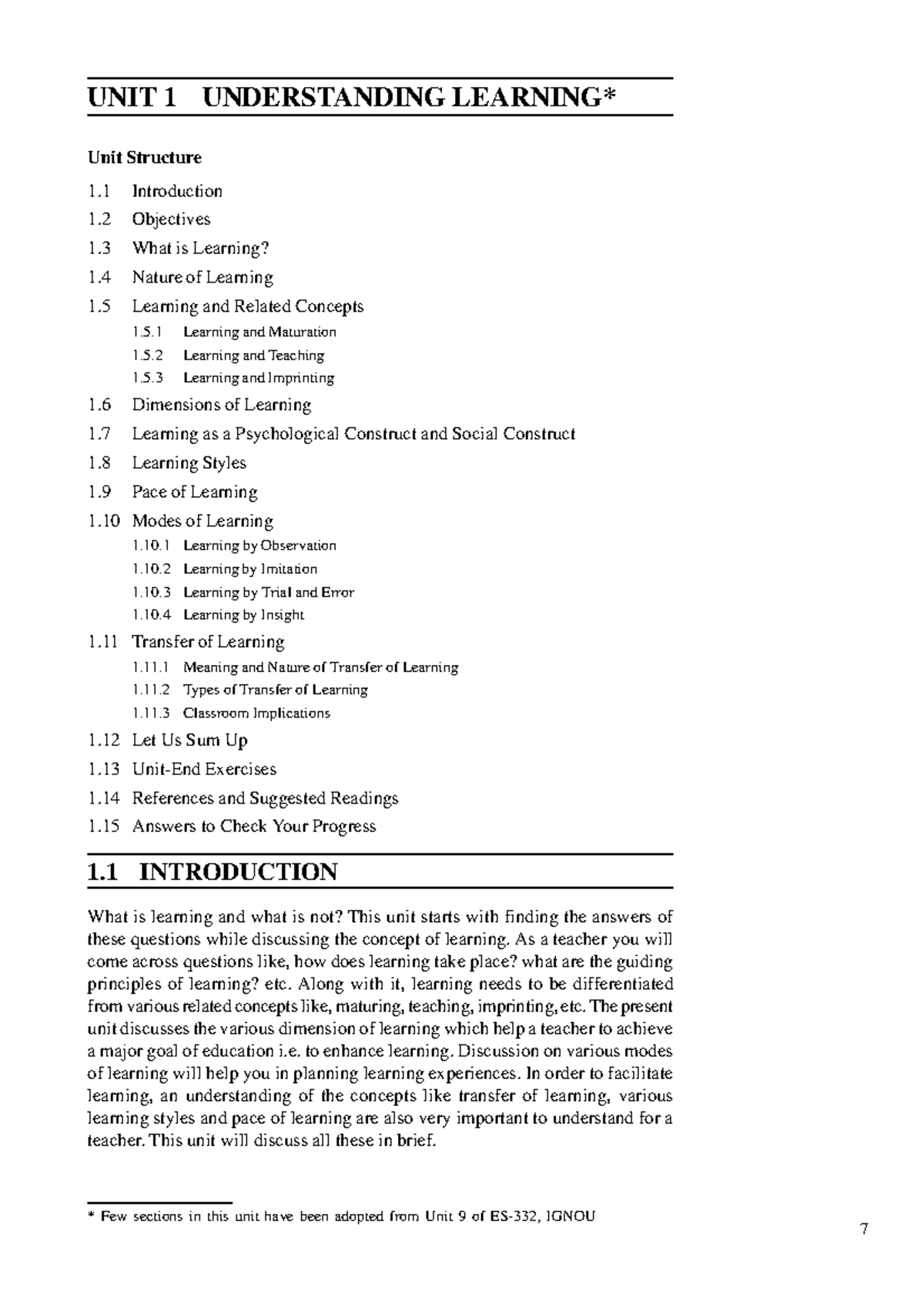 Understanding Learning. 1 - Understanding Learning UNIT 1 UNDERSTANDING ...