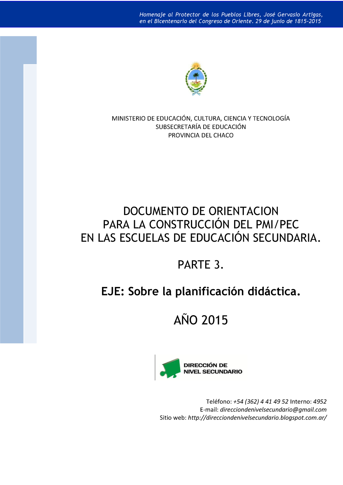 2015 Secuencia Didactica MINISTERIO DE EDUCACI N CULTURA