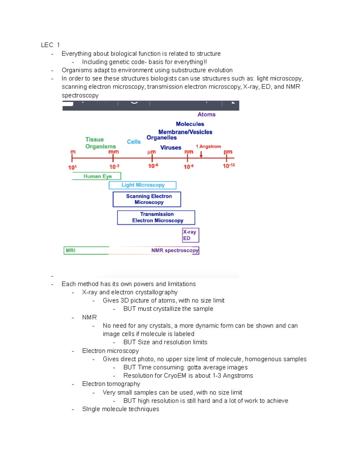 Biophys quiz 1 study - LEC 1 Everything about biological function is ...