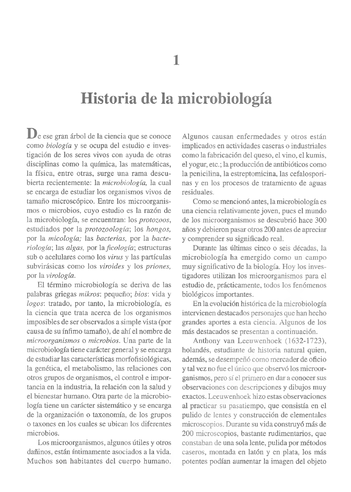 Historia De La Microbiologia 1 Studocu