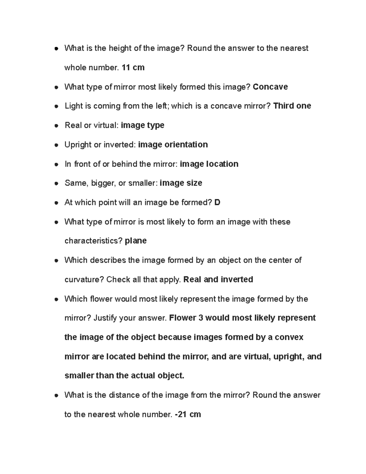 Mirrors Assignment - Here are some notes that you can use. - What is ...