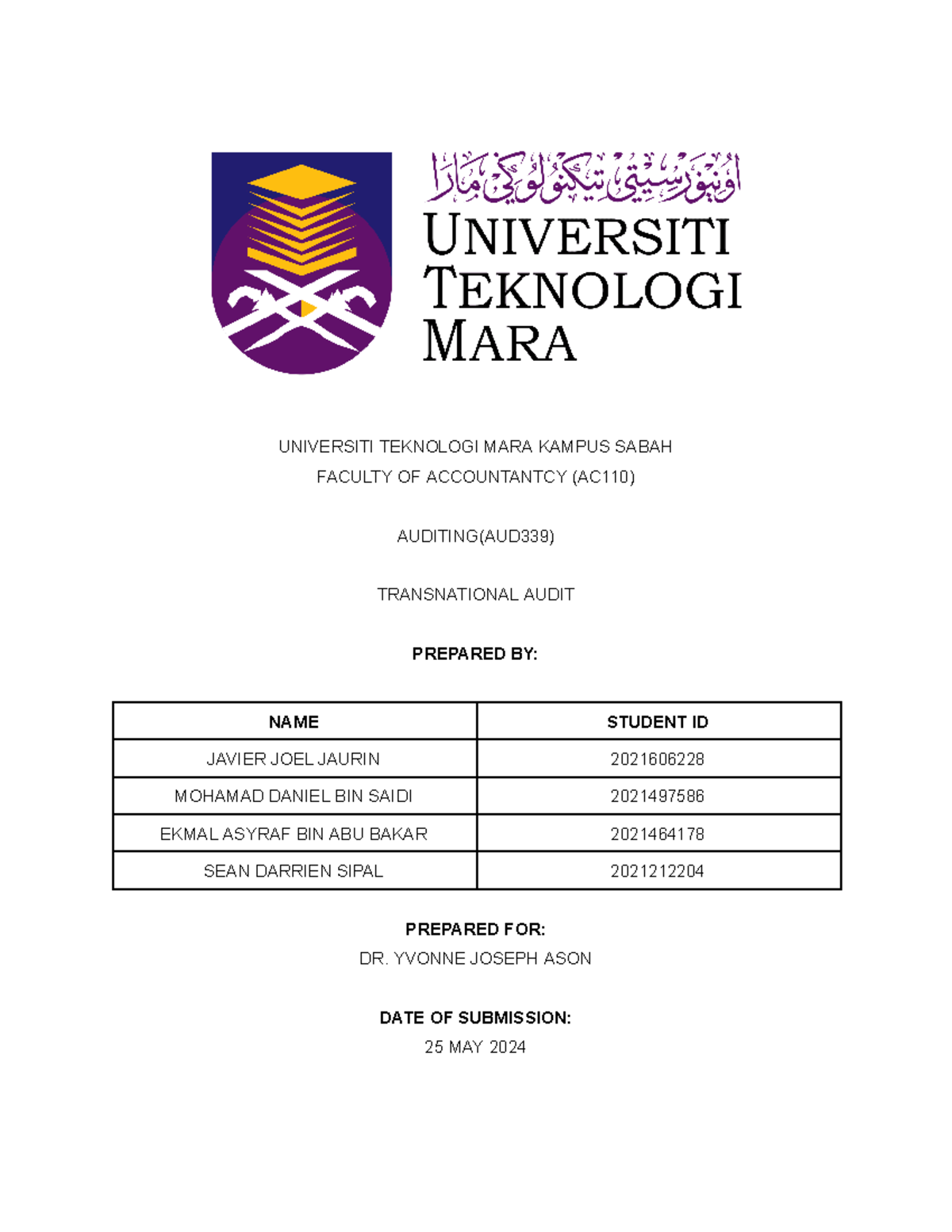 group assignment aud339