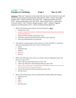 Bio 311 Section 1 Lecture Notes - Principles of Cell Biology - Section ...